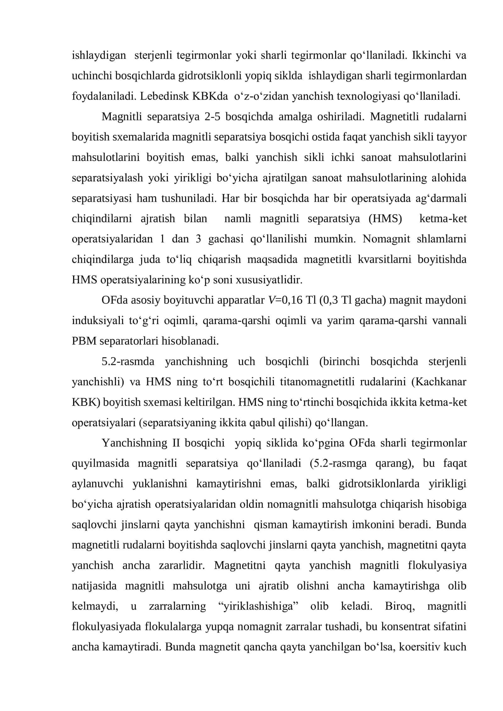 Magnitli rudalarni boyitish texnologiyasi 2