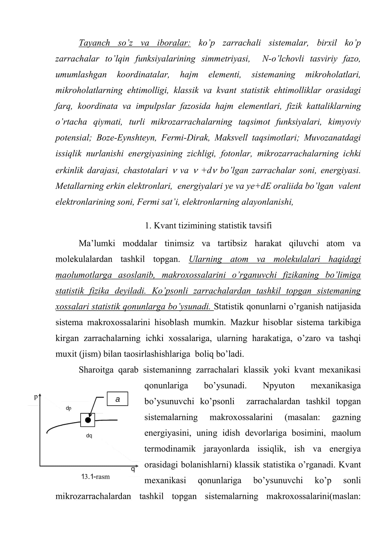 Kvant statistikasi elementlari 2