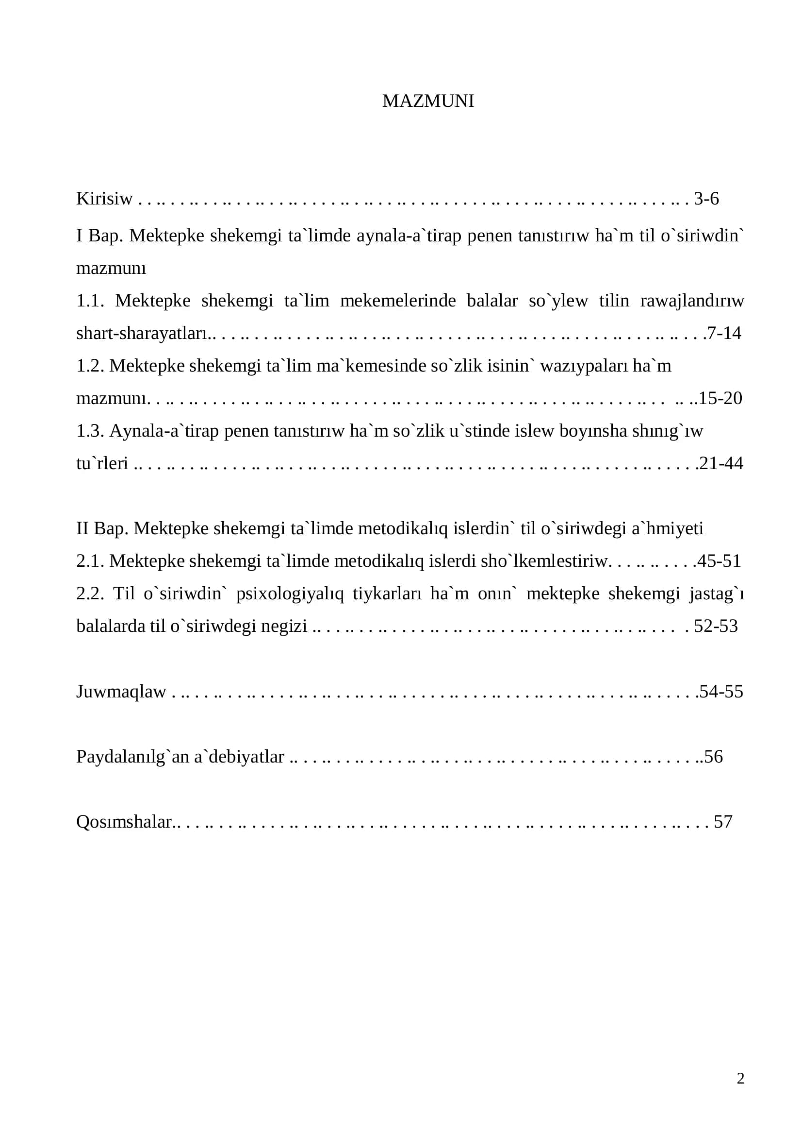Pitkeriw qa`nigelik jumısı 2