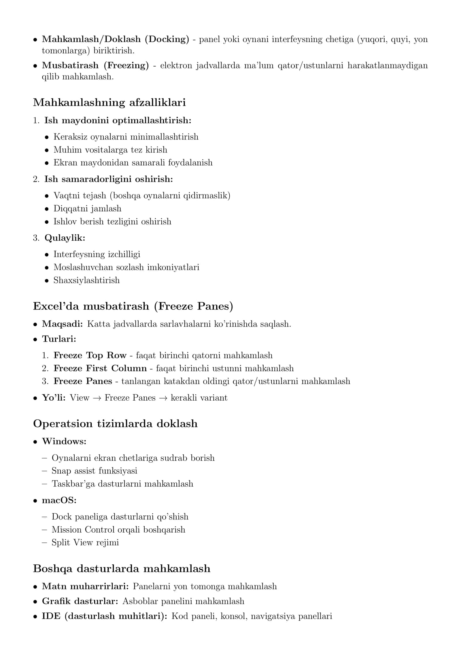 Panel va oynalarni interfeysga mahkamlash 2