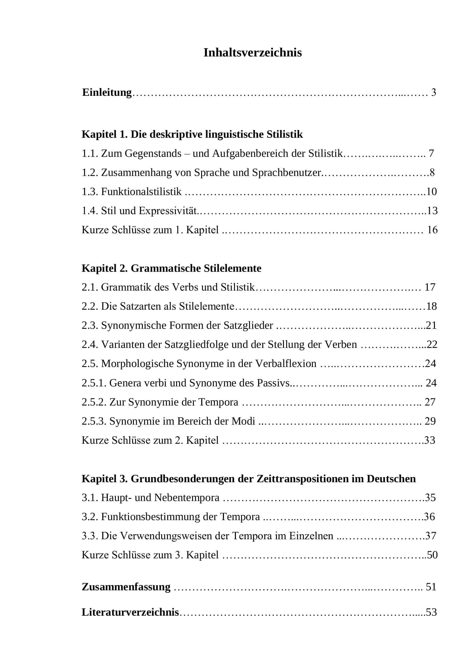 Die Transposition der Zeit im Deutschen 2
