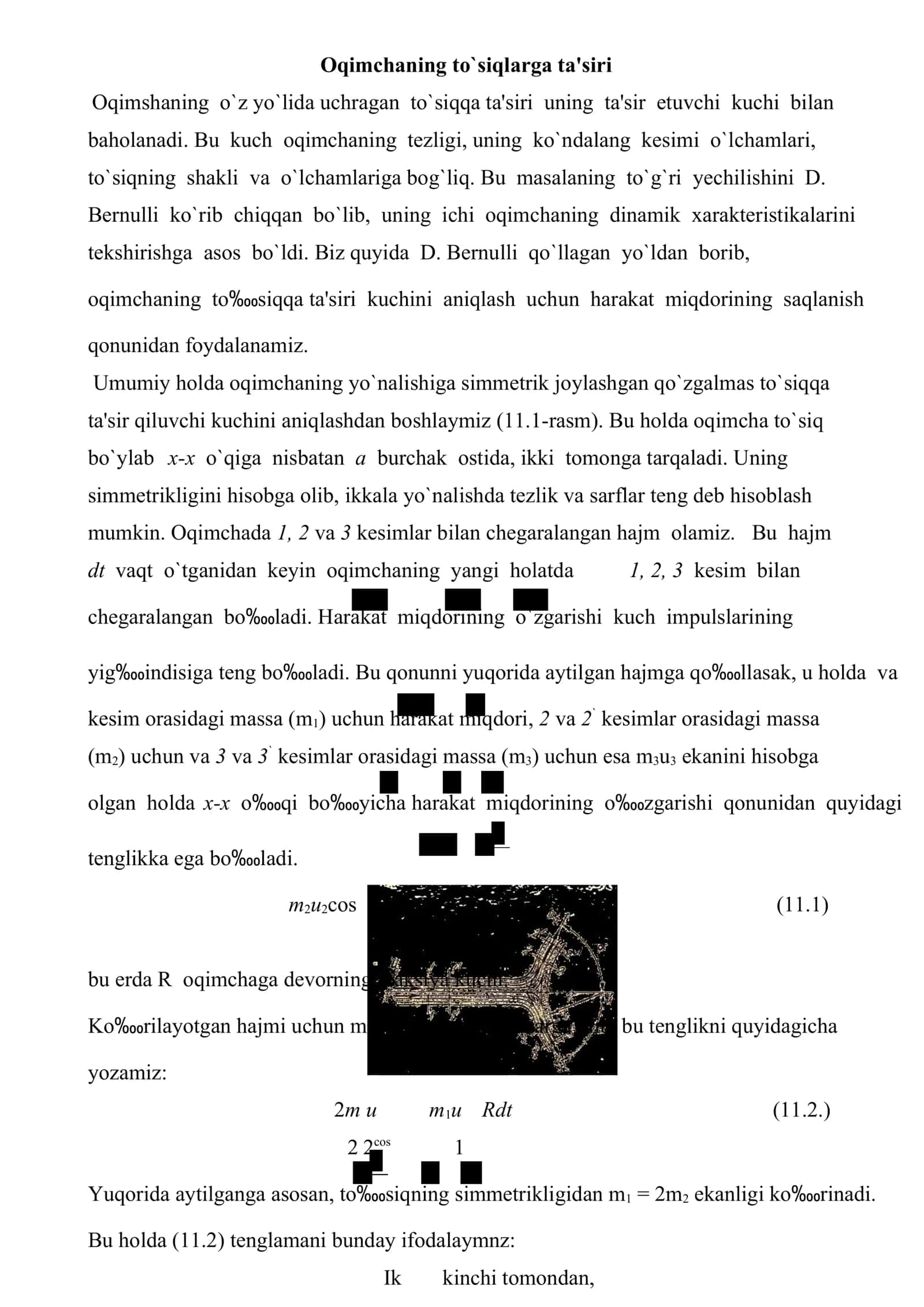 Oqimning devorlar bilan o`zaro ta’sirlashuvi 2