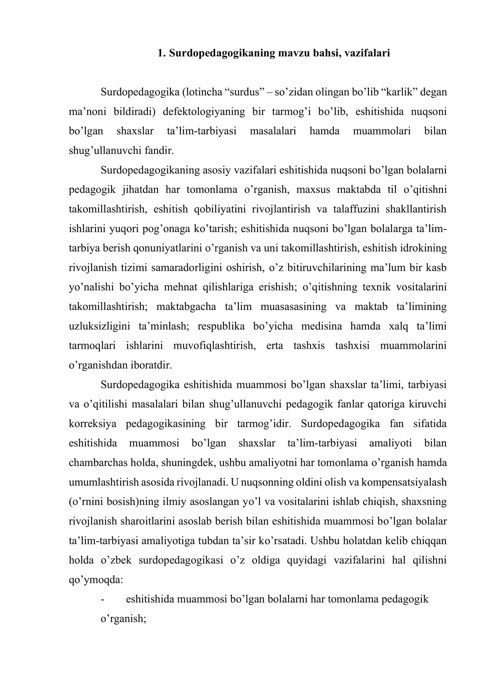 Surdopedagogikaning mavzu bahsi 2