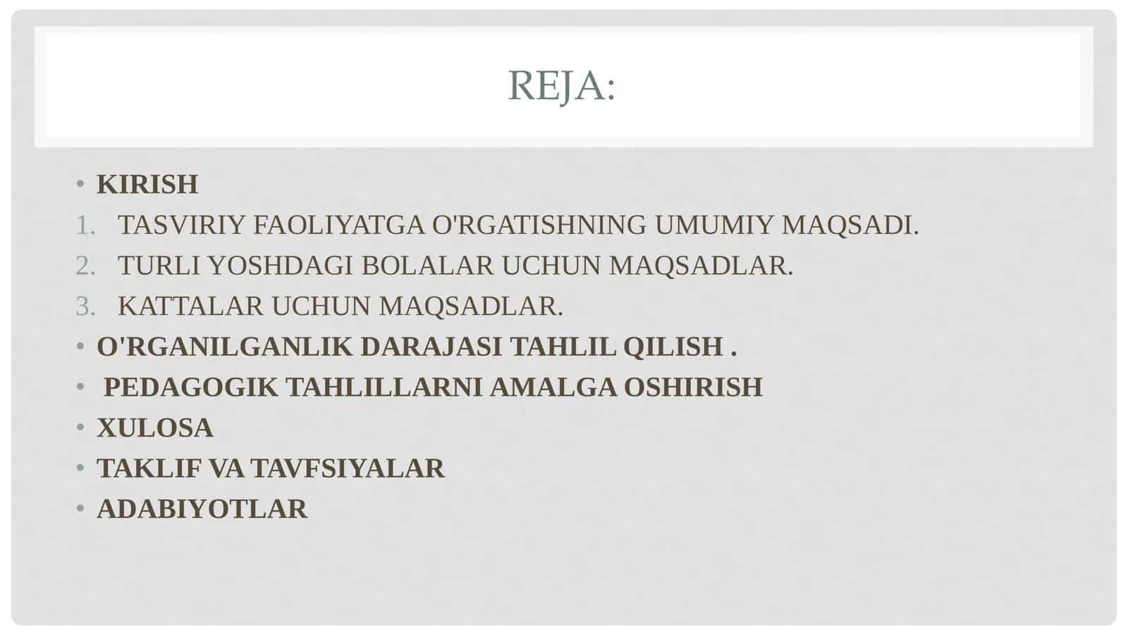 TASVIRIY FAOLIYATGA O'RGATISHNING MAQSAD 2