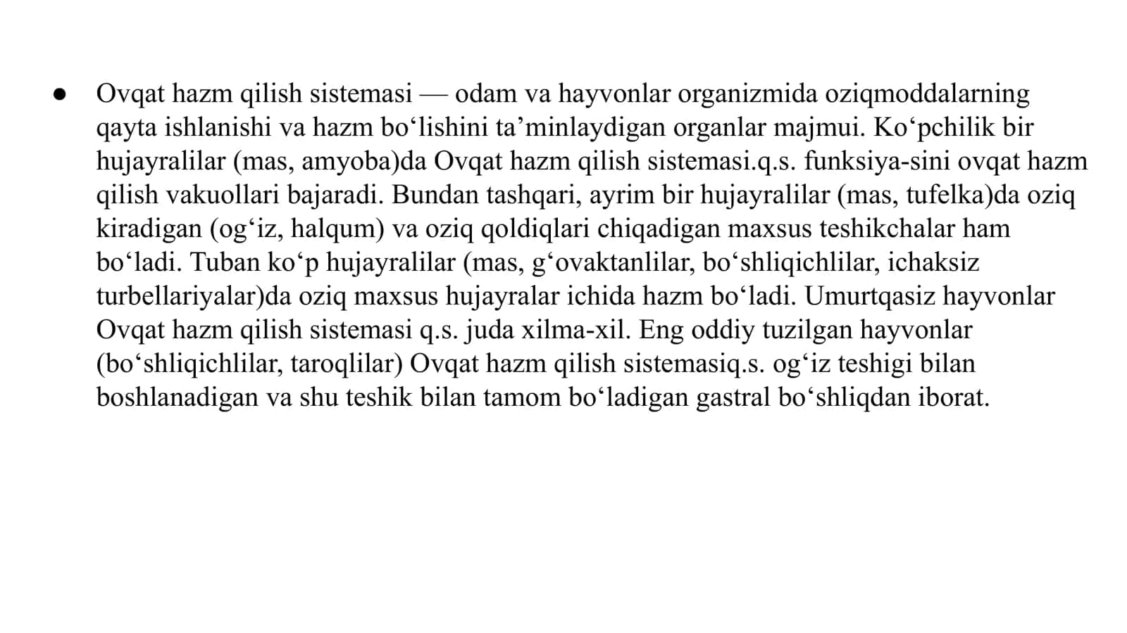 Ovqat hazm qilish sistemasi 2