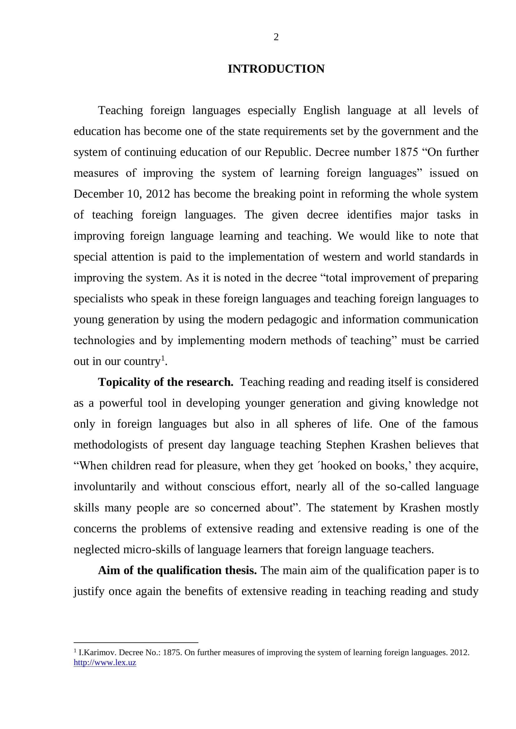 Literature Review: Teaching Reading Comprehension 2