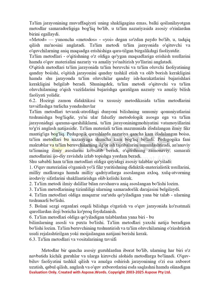 Ta’lim metodlari va vositalari 2