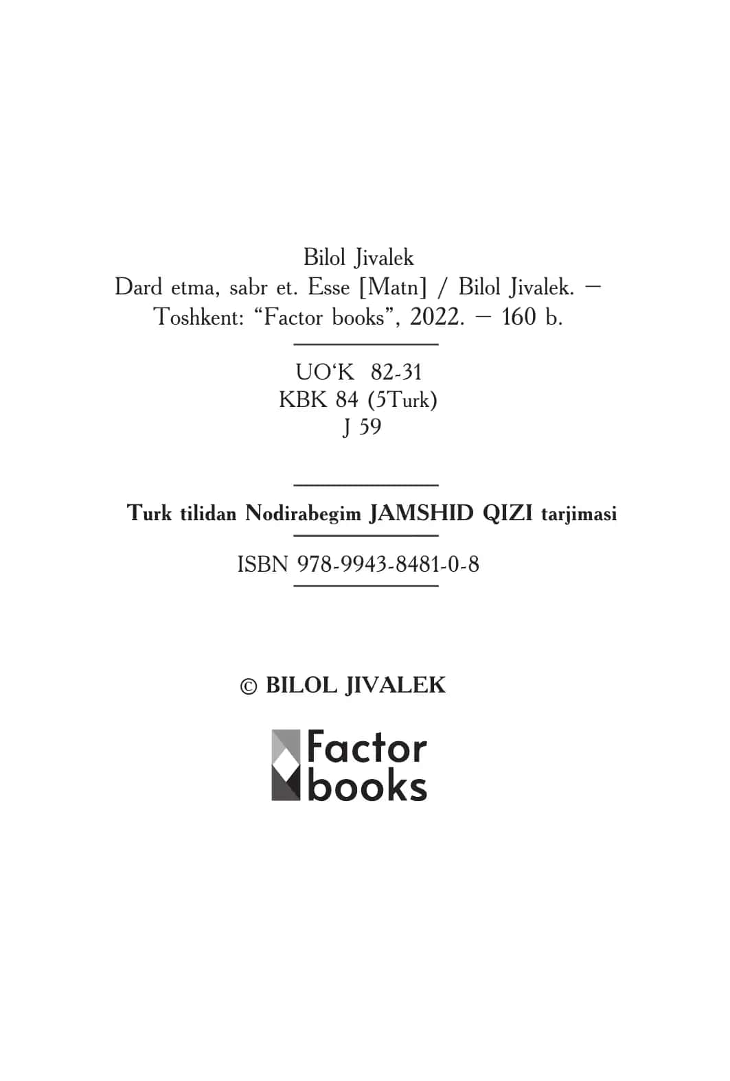 Dard etma, Sabr et elektron kitobi 2