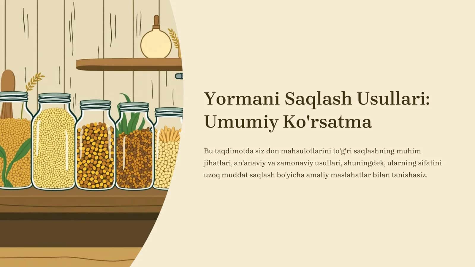 Yormani Saqlash Usullari 2