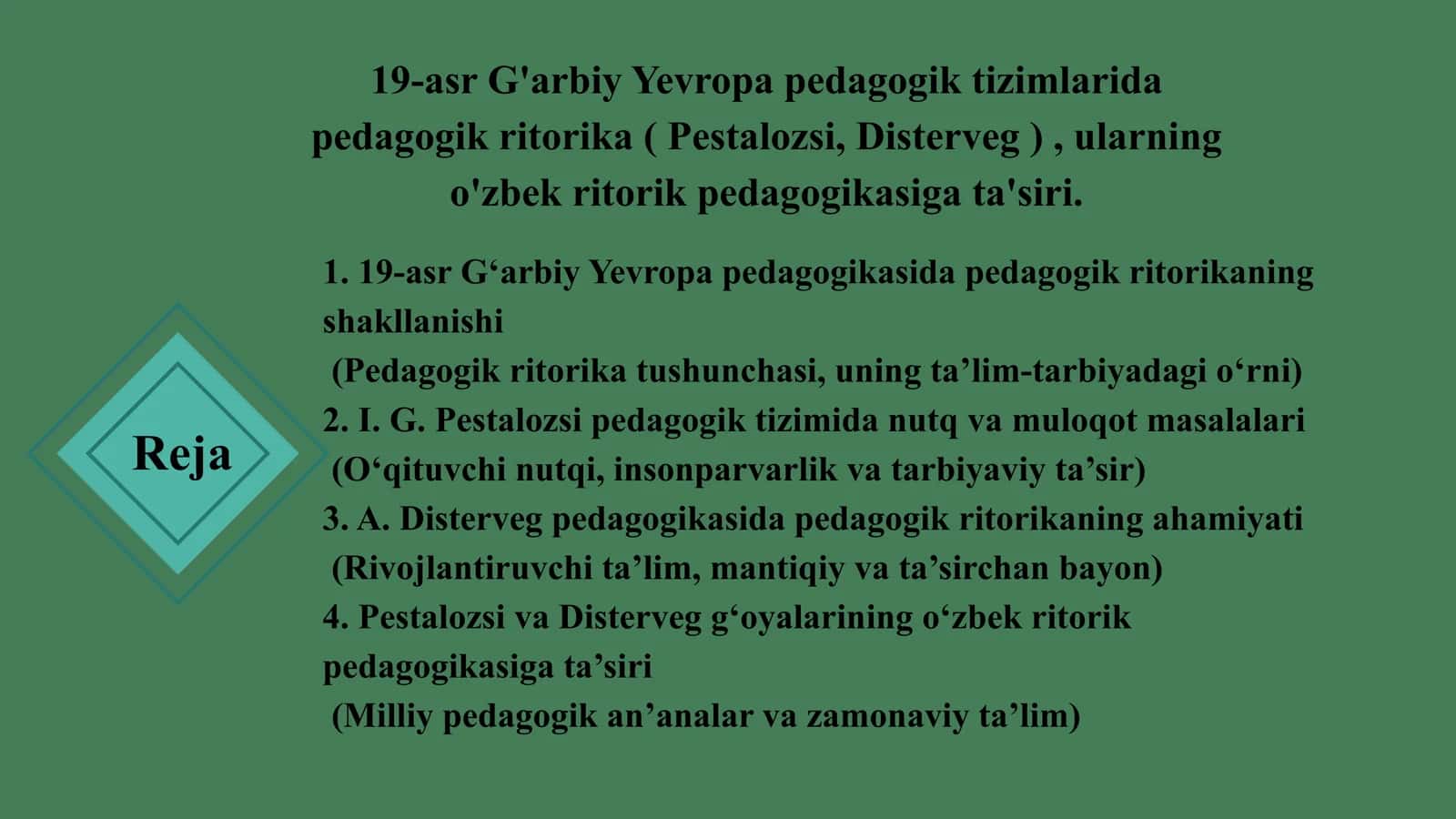 Pedagogika ritorika fanidan Mustaqil ta’lim 2