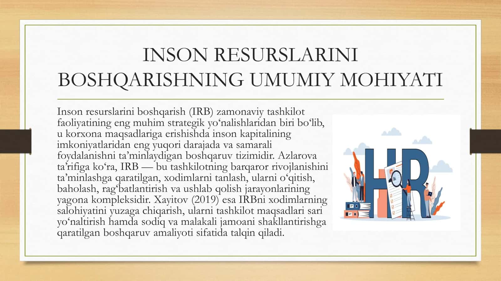 INSON RESURSLARINI BOSHQARISHNING UMUMIY MOHIYATI 2
