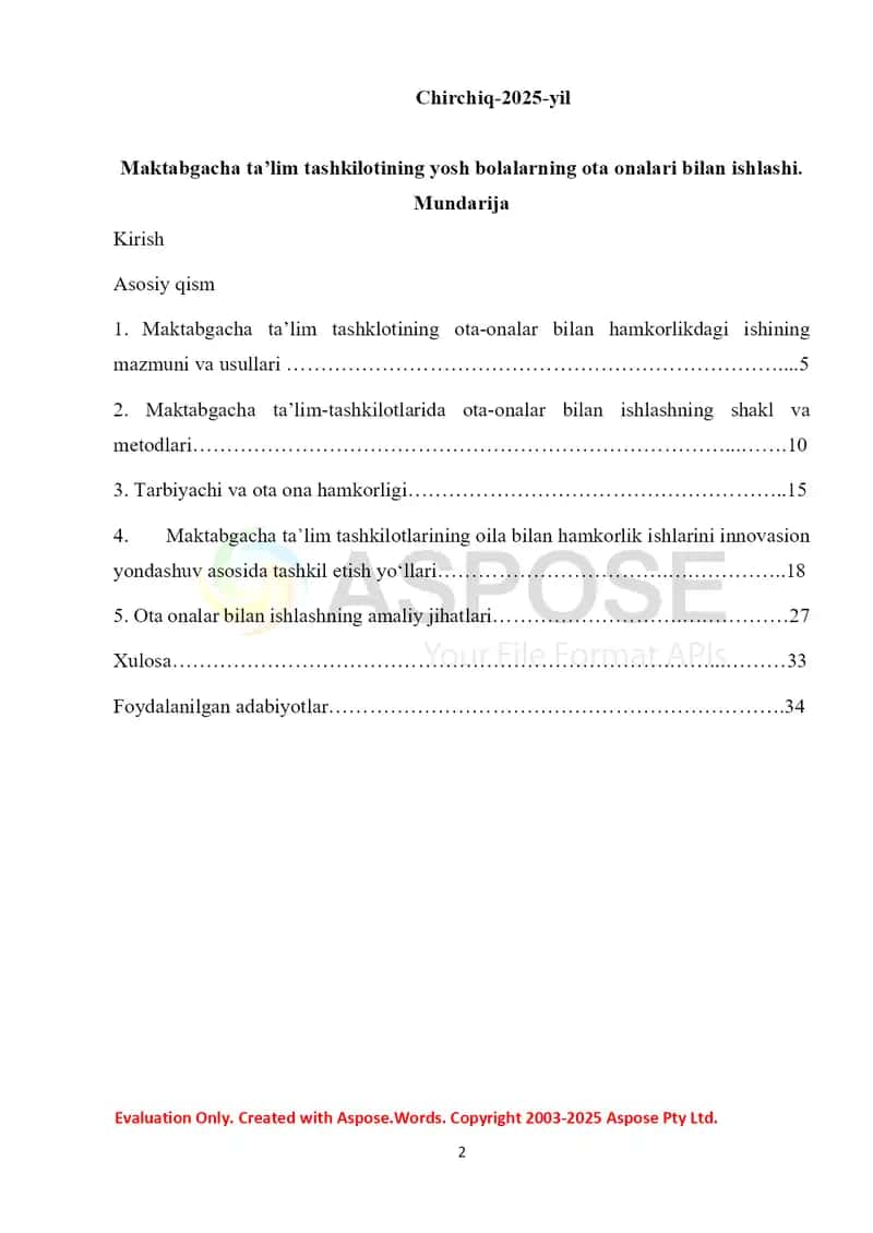 Maktabgacha ta'lim tashkilotlarida ota-onalar bilan ishlashning mazmuni va usullari 2