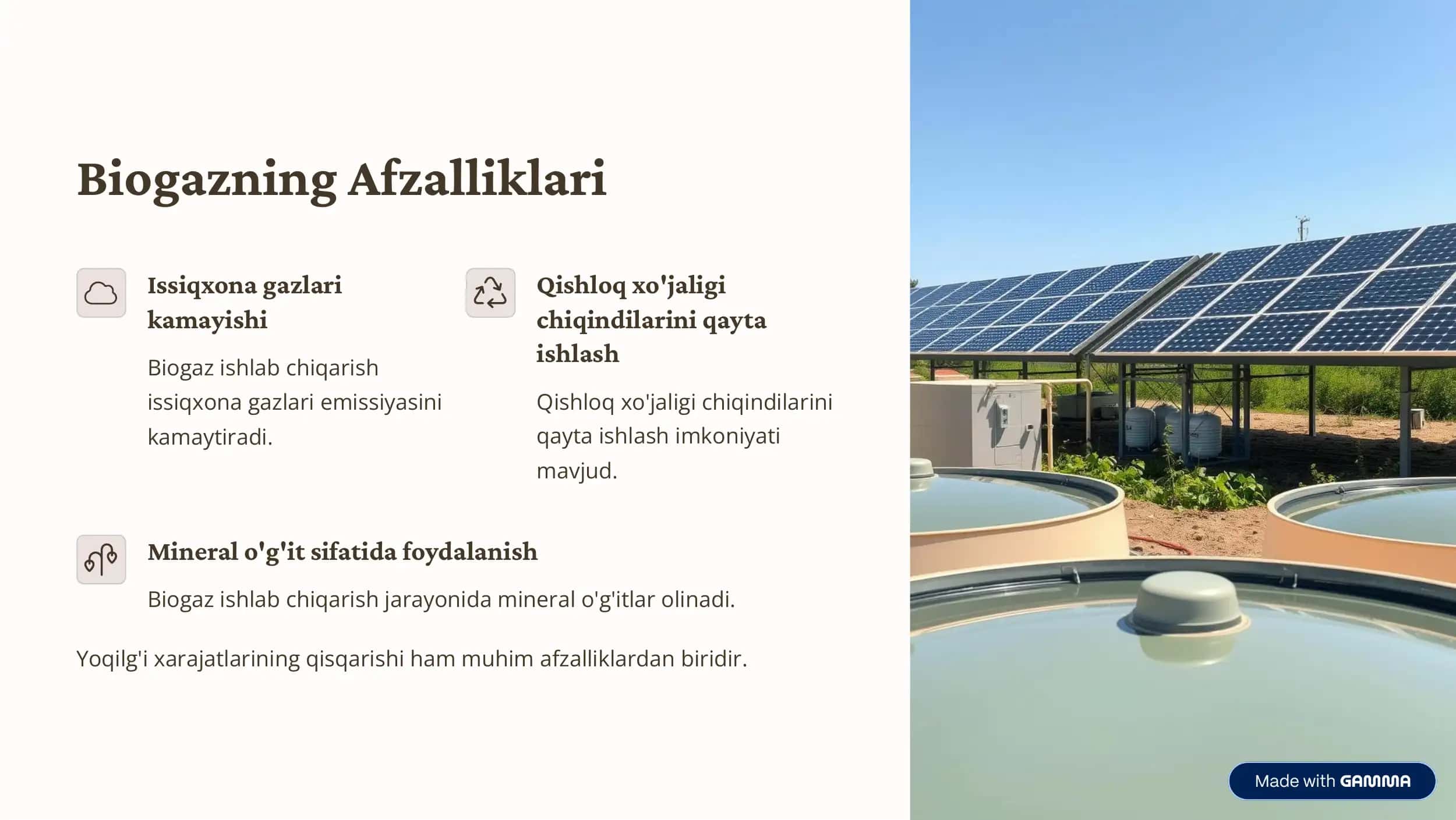 Biogaz - Ekologik Toza Yoqilg'i 2