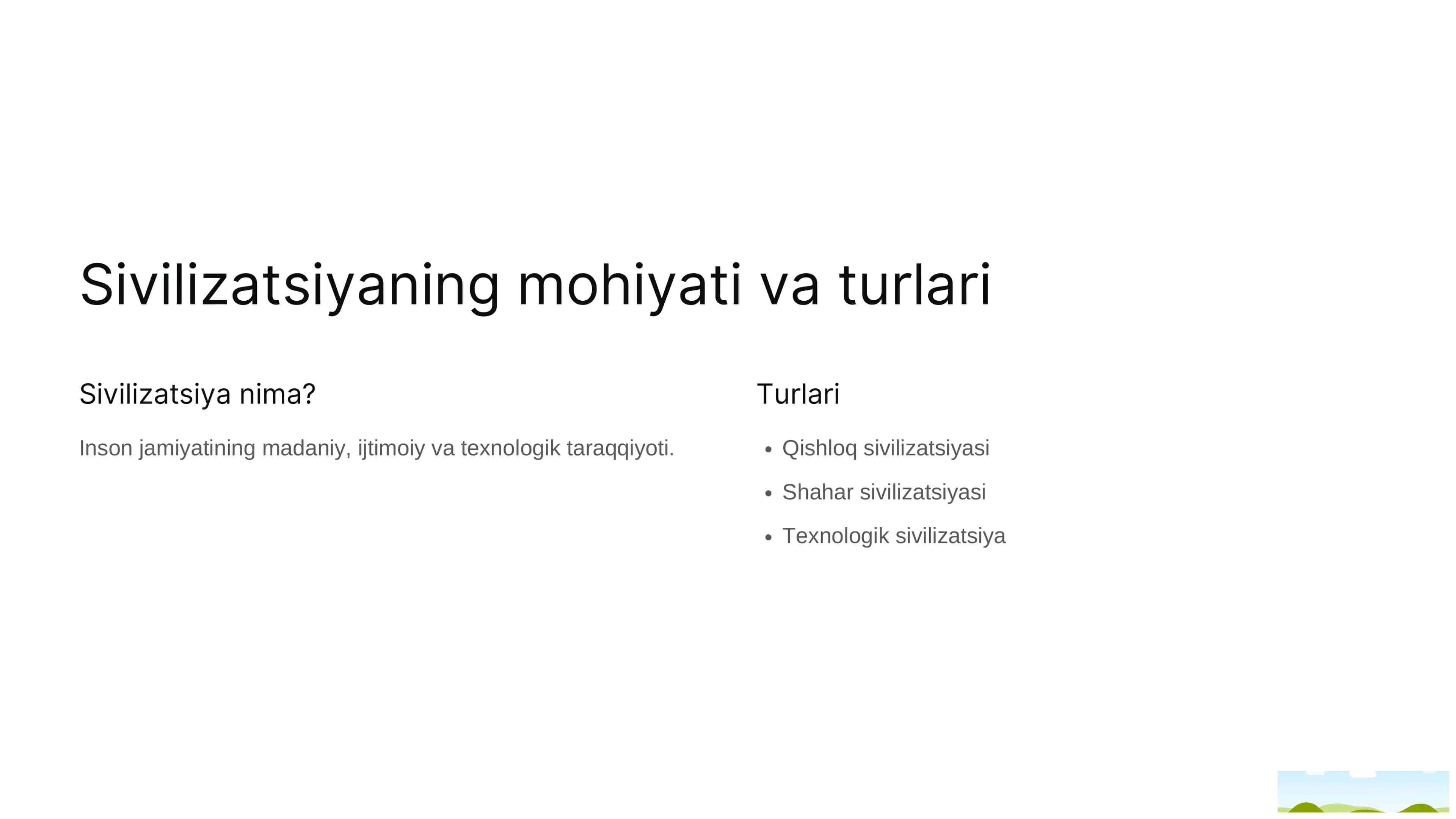 Tarix falsafasi: Sivilizatsiya va madaniyat 2