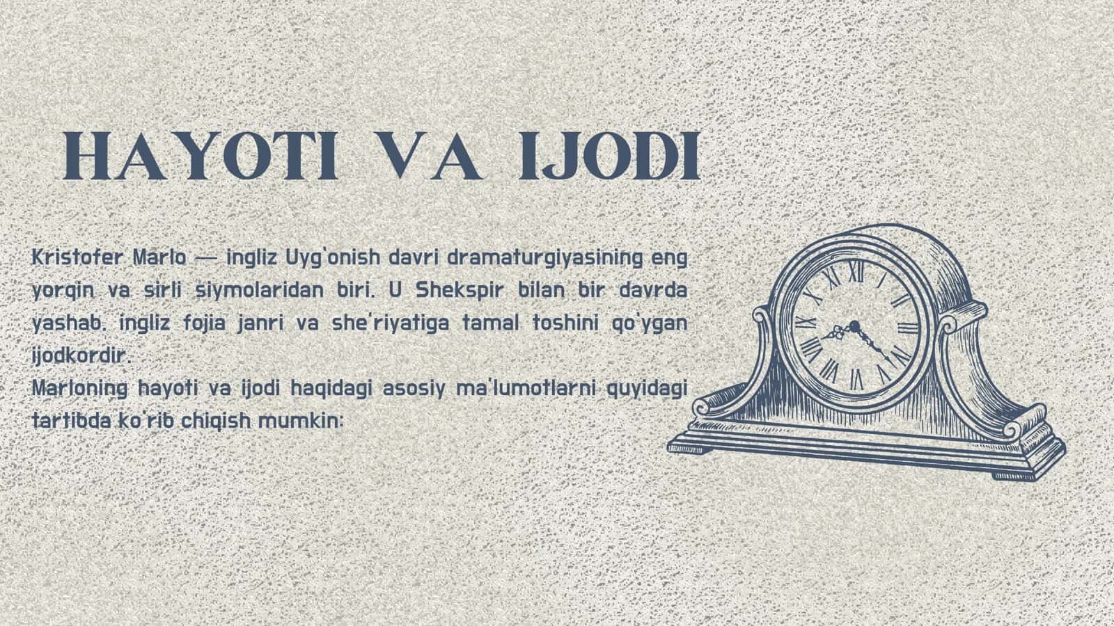 K.RISTOFER MARLO TRAGEDIYALARI 2