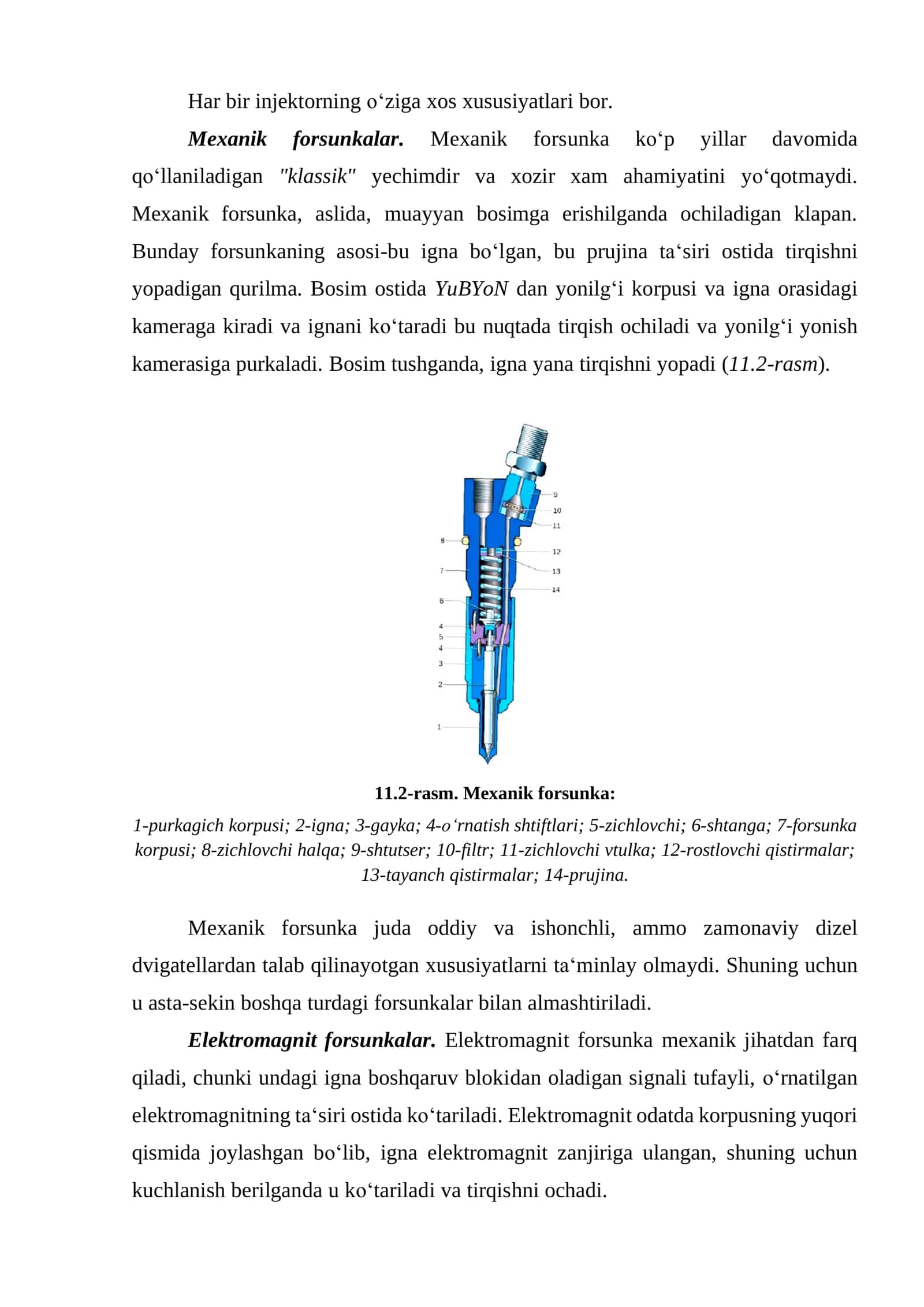11-mavzu. Forsunkalar. Yuqori bosimli yonilg‘i nasoslari 2