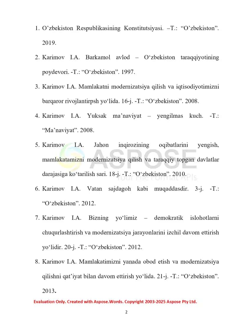 Кадрлар тайёрлаш ва таълим соҳасини ислоҳ қилиш 2