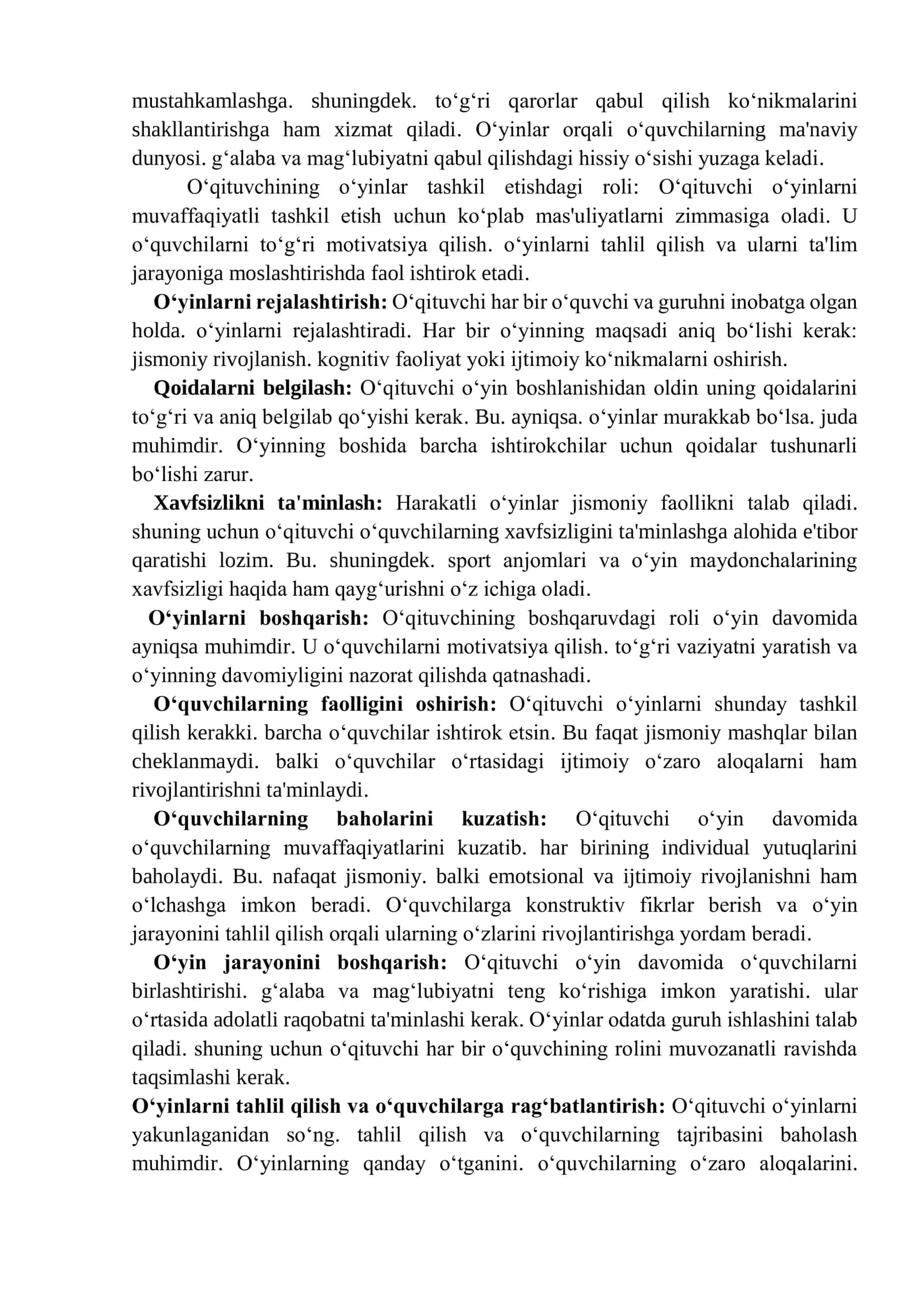 O‘QITUVCHI HARAKATLI O‘YINLAR TASHKILOTCHISI VA BOSHQARUVCHISI 2