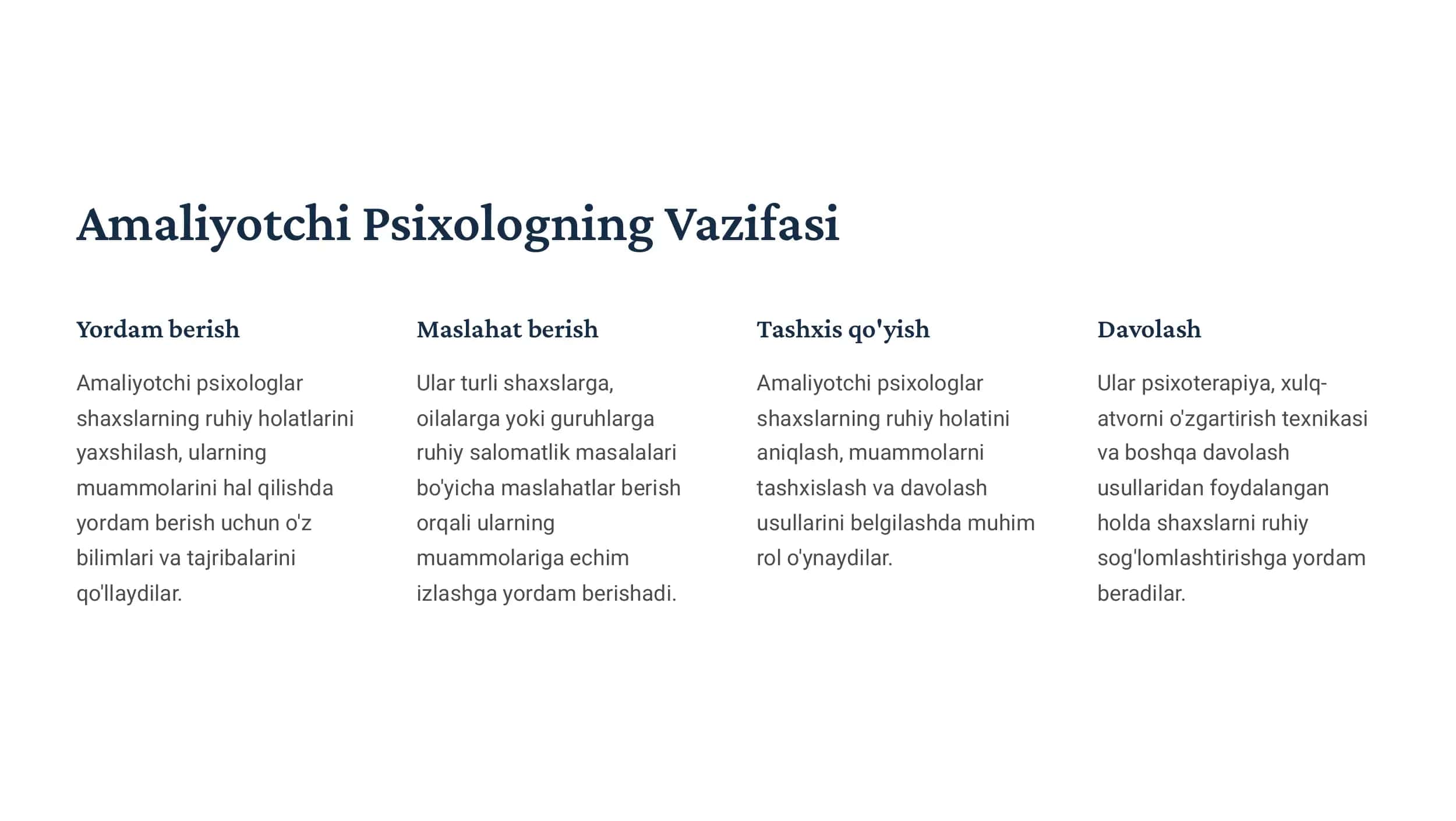 Amaliyotchi Psixolog Ishning Mohiyati 2
