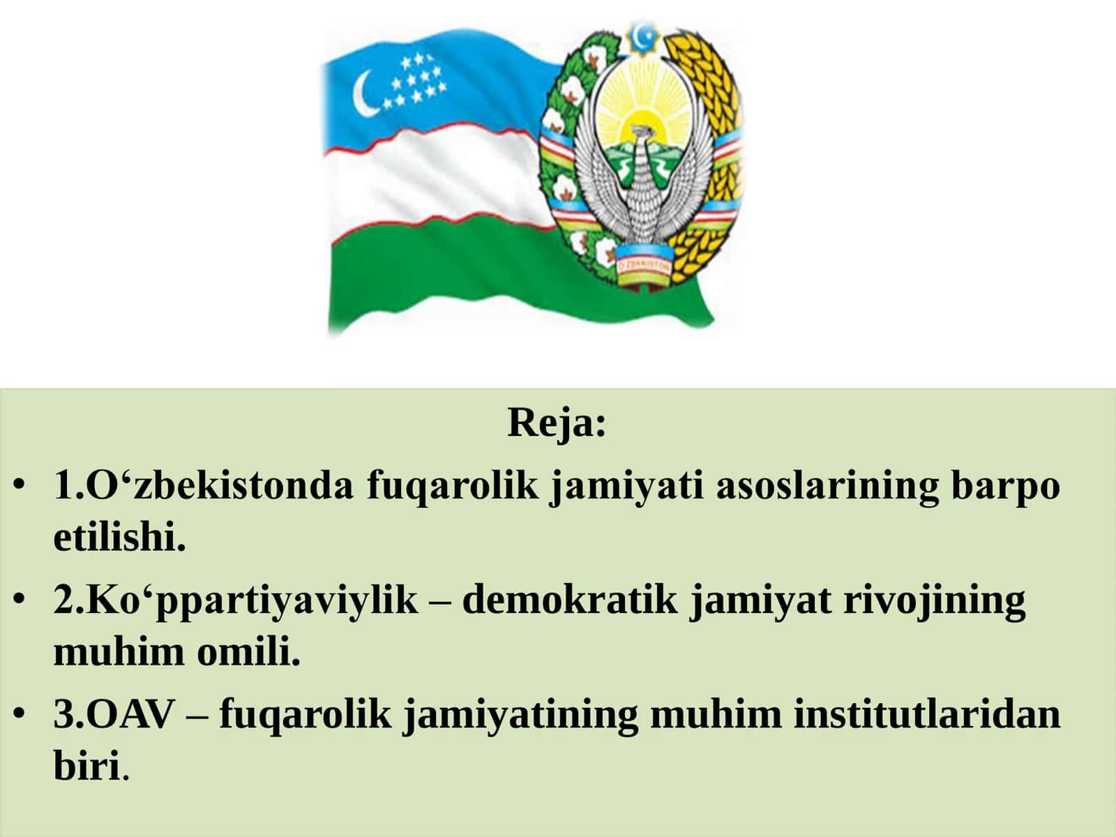 O‘zbekistonda fuqarolik jamiyati asoslarining shakllanishi 2