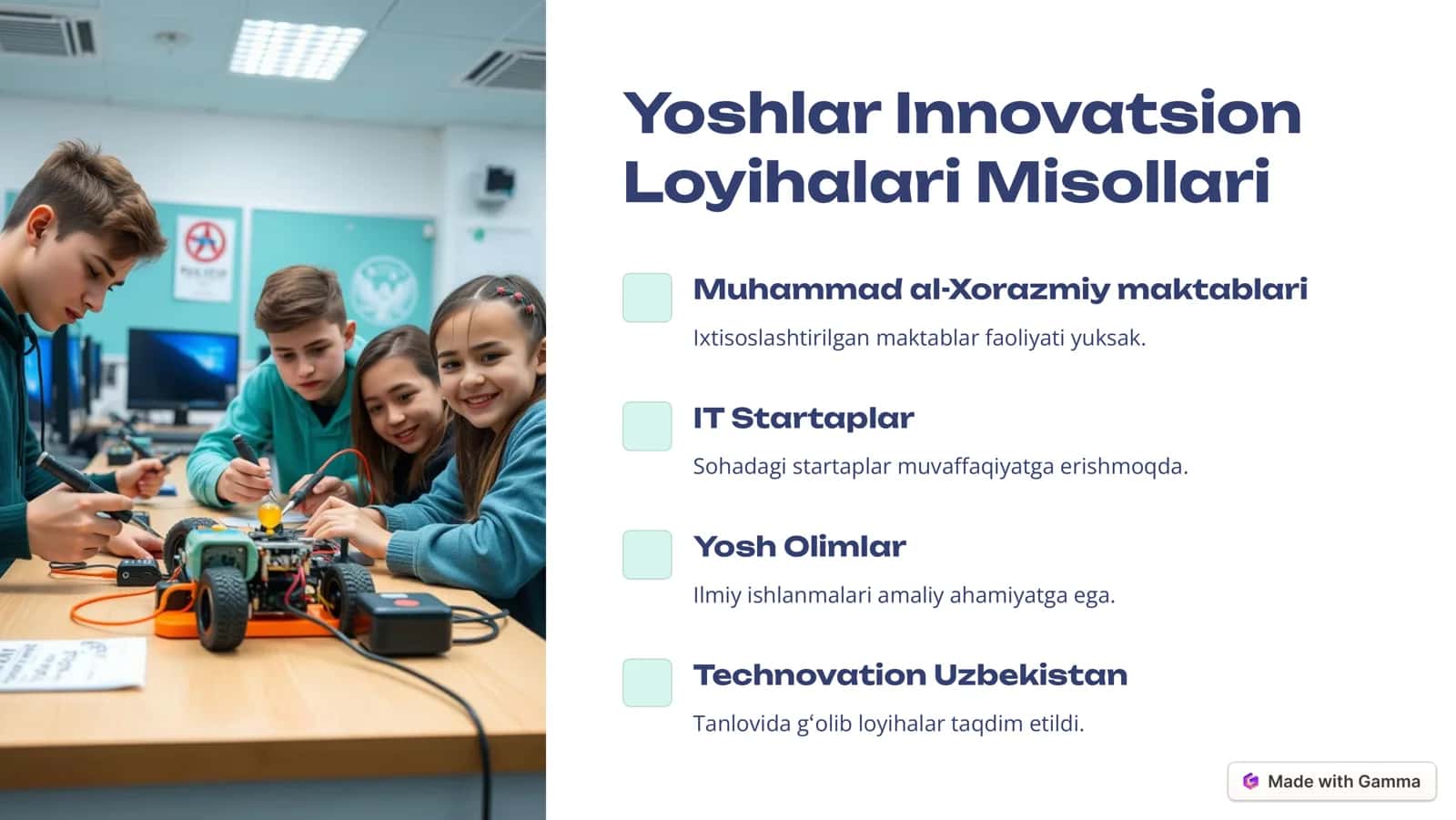 Yoshlar Innovatsion  G'oyalar  Tashabbuskori 2