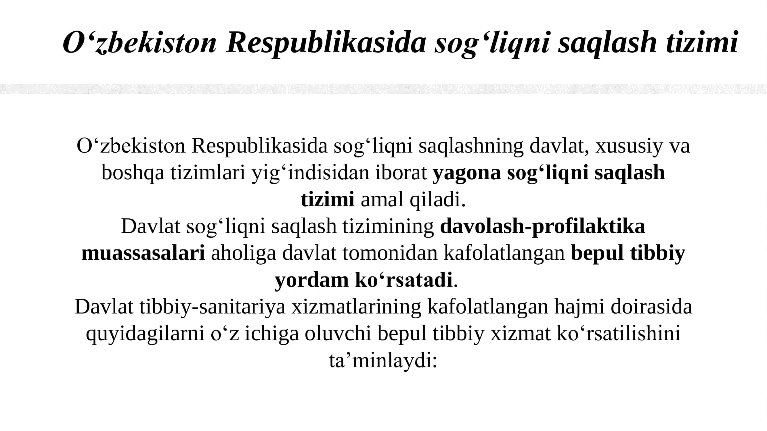 Fuqarolarning sog’lig’ini saqlash to'grisidagi qonun 2