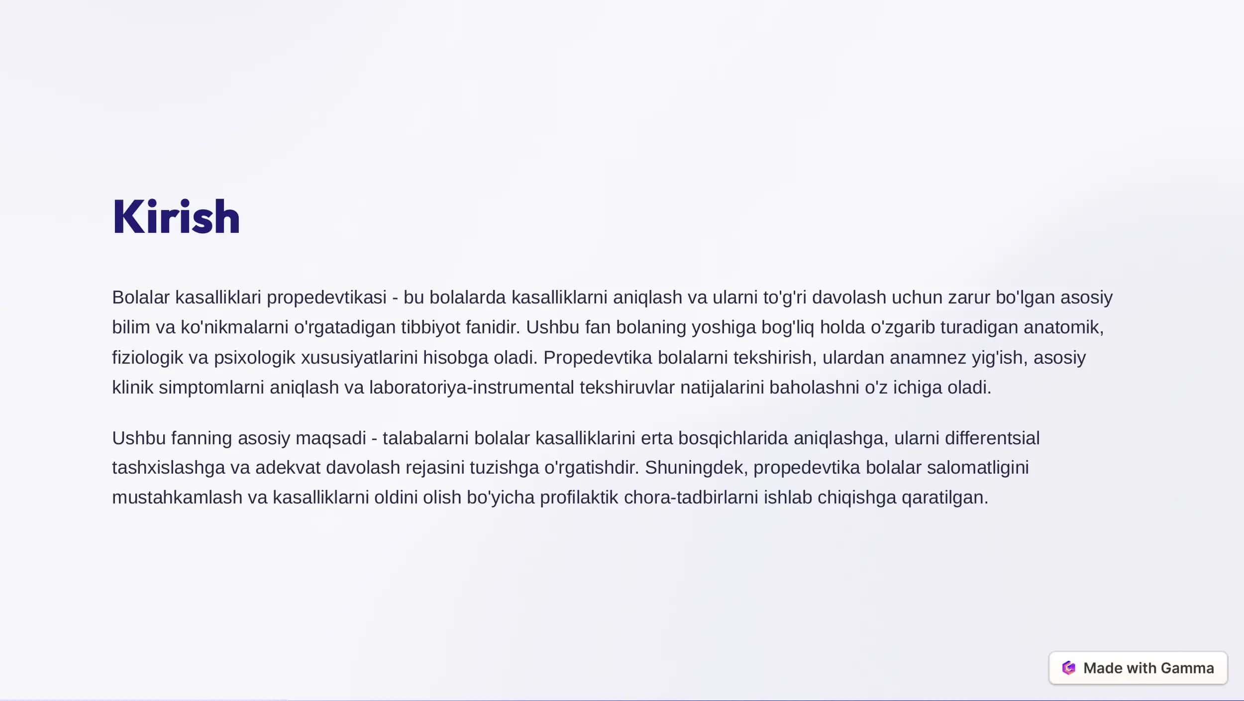 Bolalar Kasalliklari Propedevtikasi 2