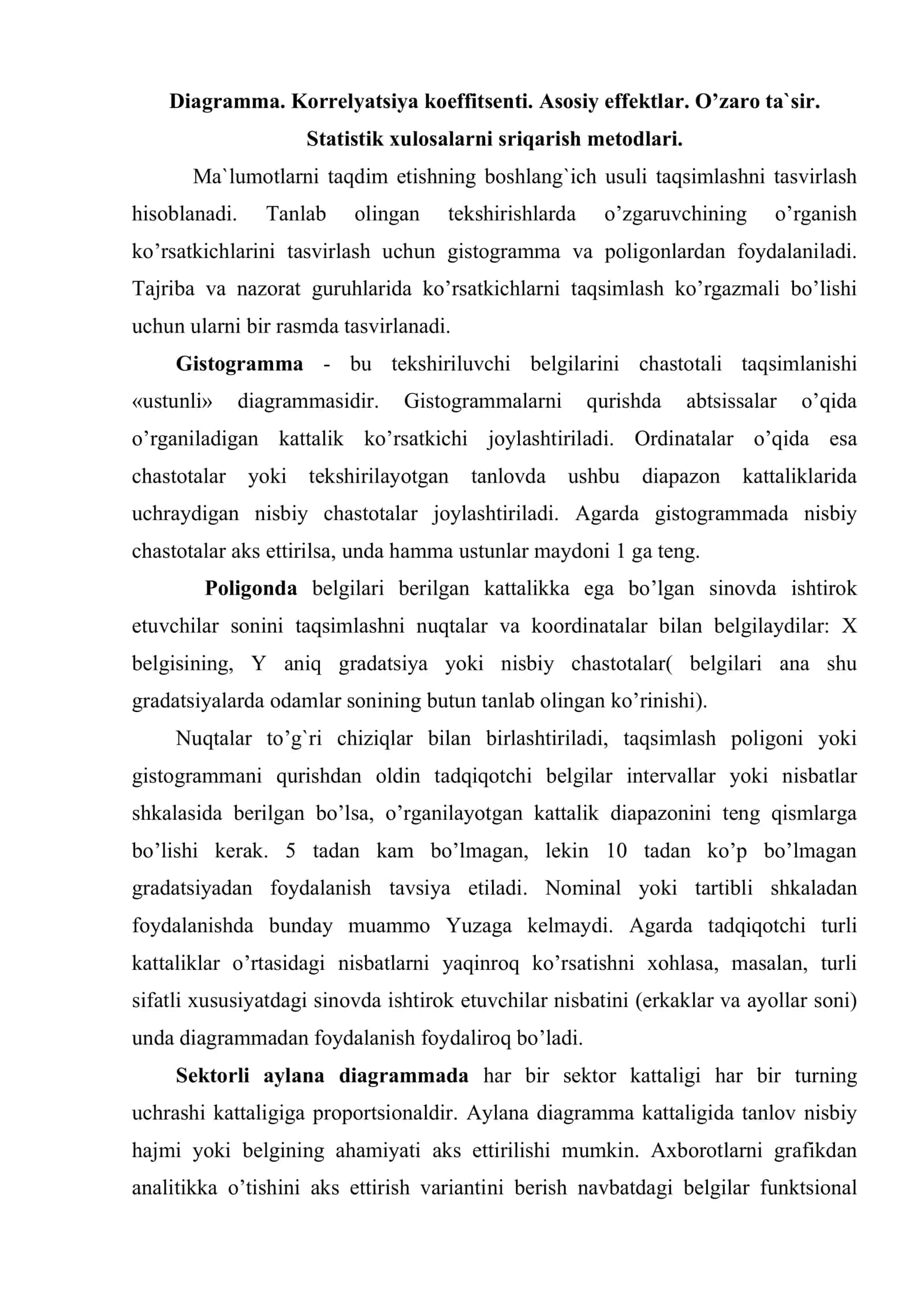 Eksperiment natijalar tahlili 2