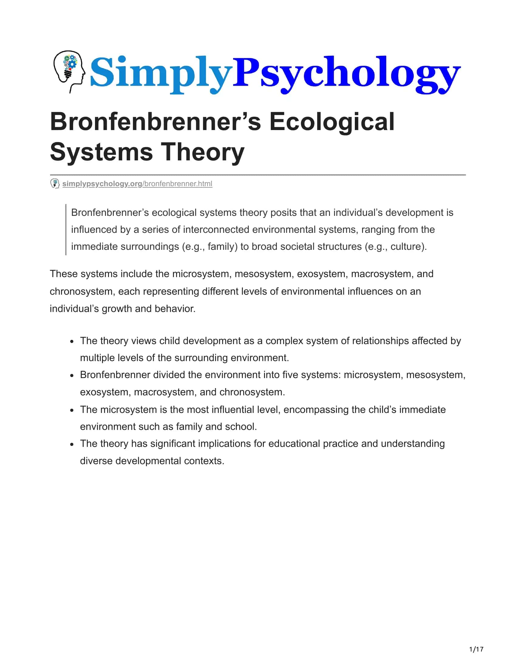 Bronfenbrenner's Ecological Systems Theory 2