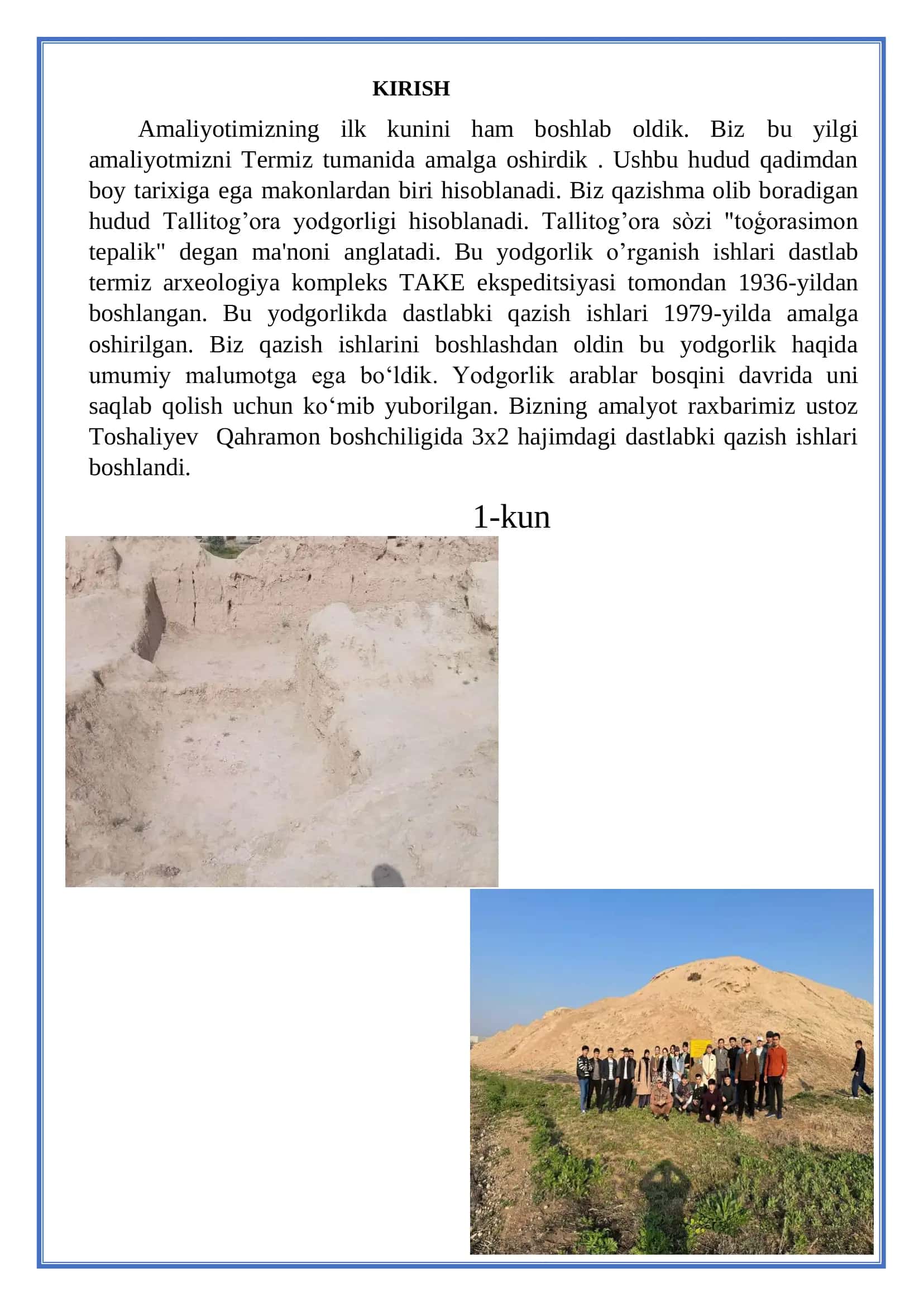 TARIX FAKULTETI SIRTQI 323 GURUH 2- KURS 2