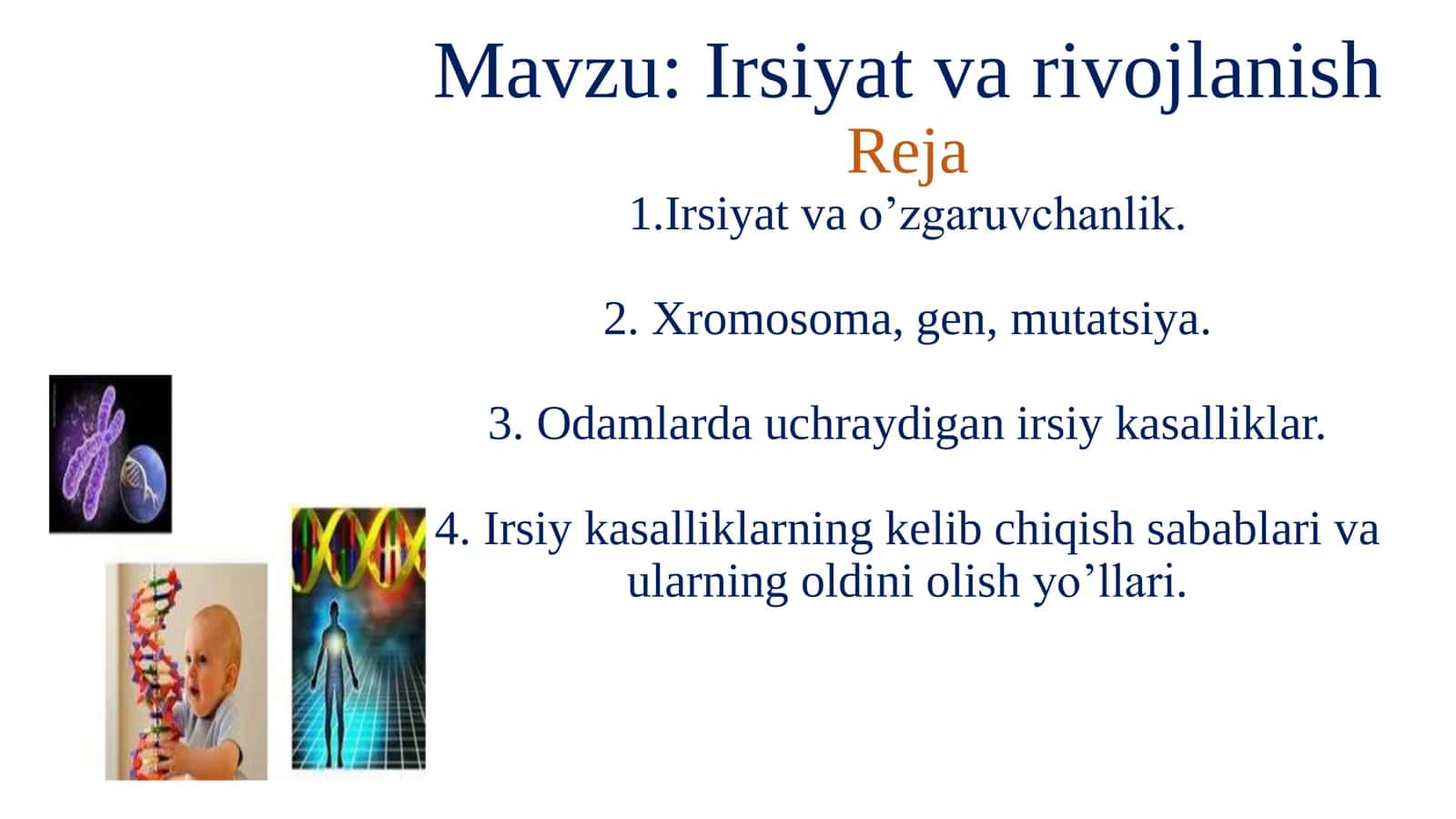 Irsiyat va rivojlanish 2