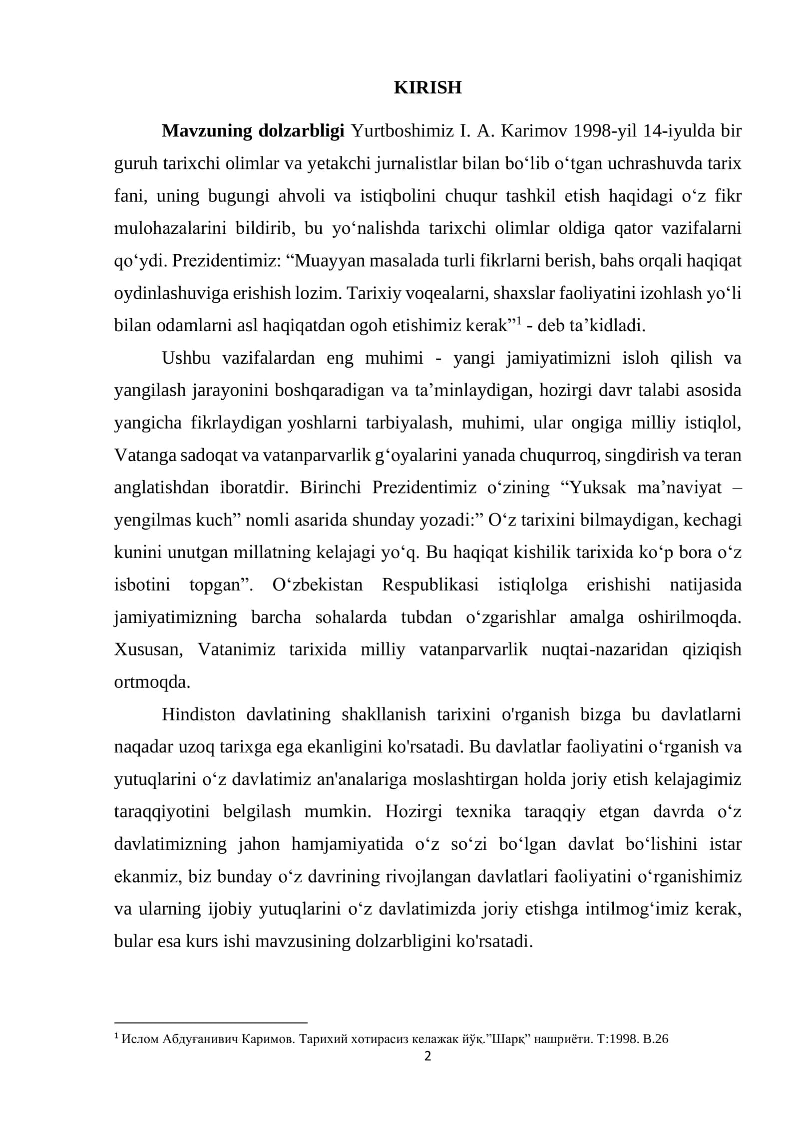 Hindistonda Boburiylar sulolasi hukumronligining o’rnatilishi 2