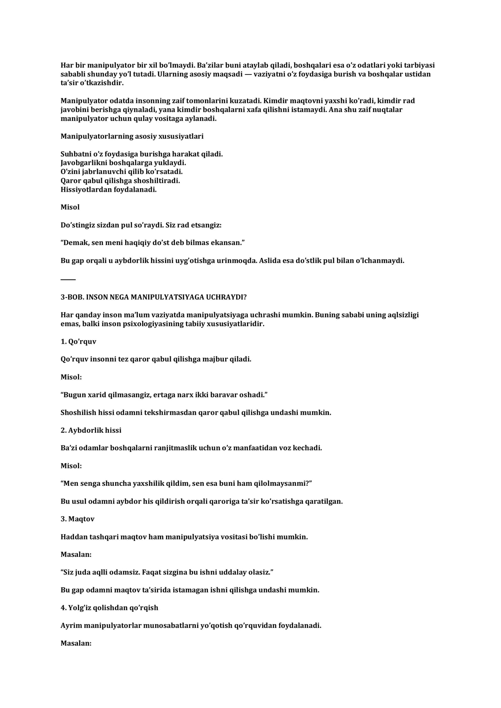 Manipulyatsiya: Odamlar sizga qanday ta’sir qiladi va bunga qanday qarshi turish mumkin (PDF Kitob) 2