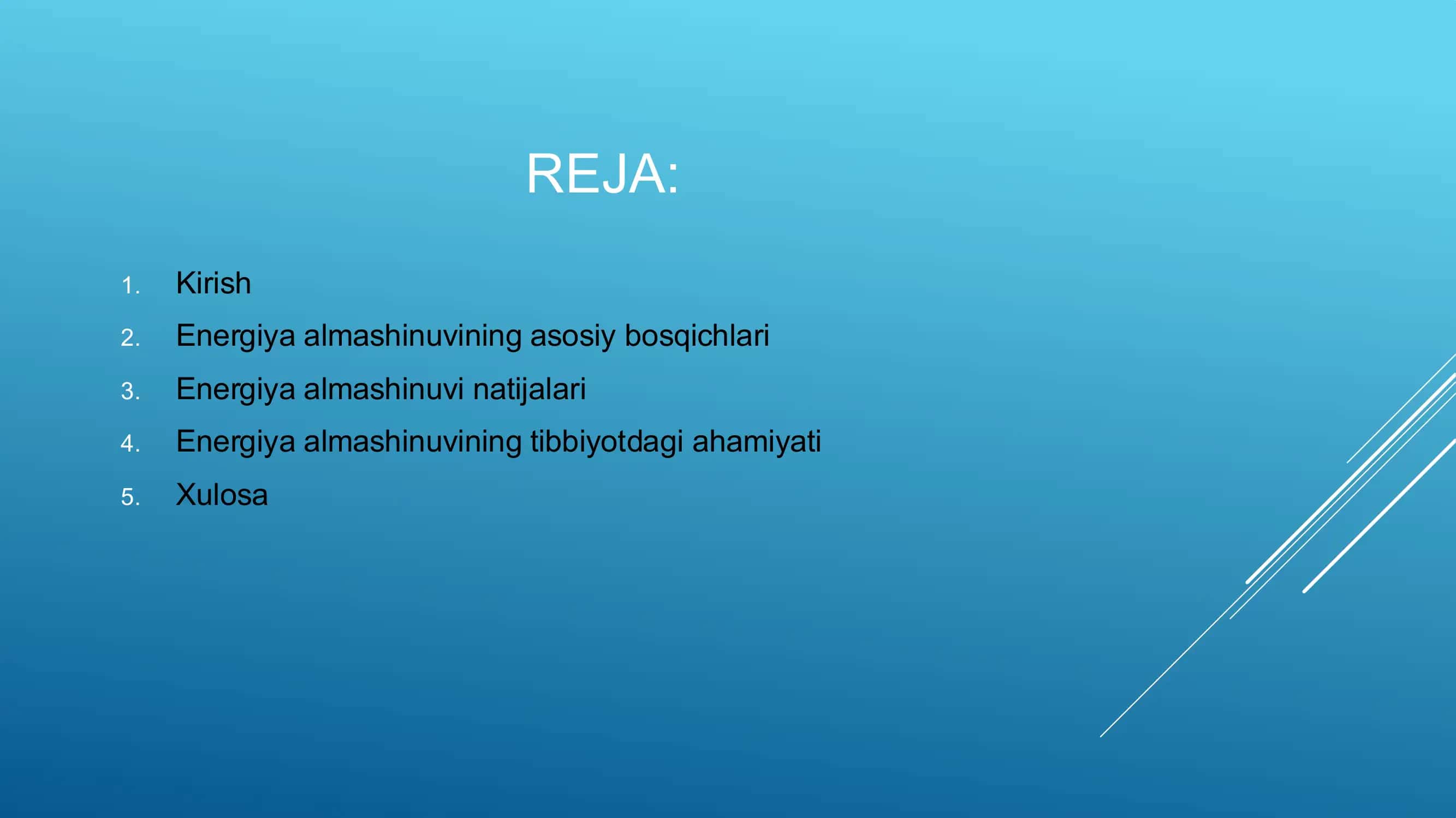Energiya Almashinuvi 2