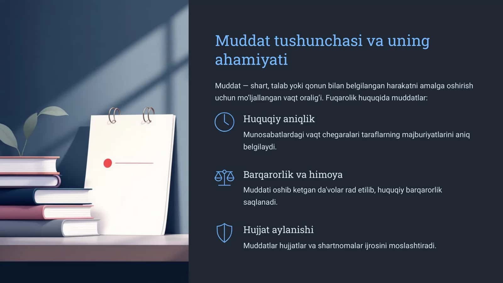 Fuqarolik huquqida muddatlar tushuncha, turlar va hisoblash tartibi 2