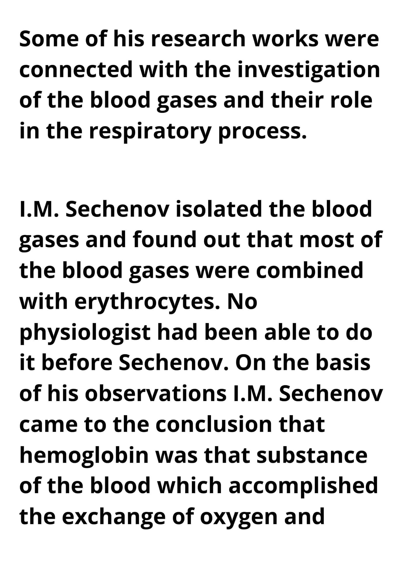 Sechenov and his works on the blood gases 2