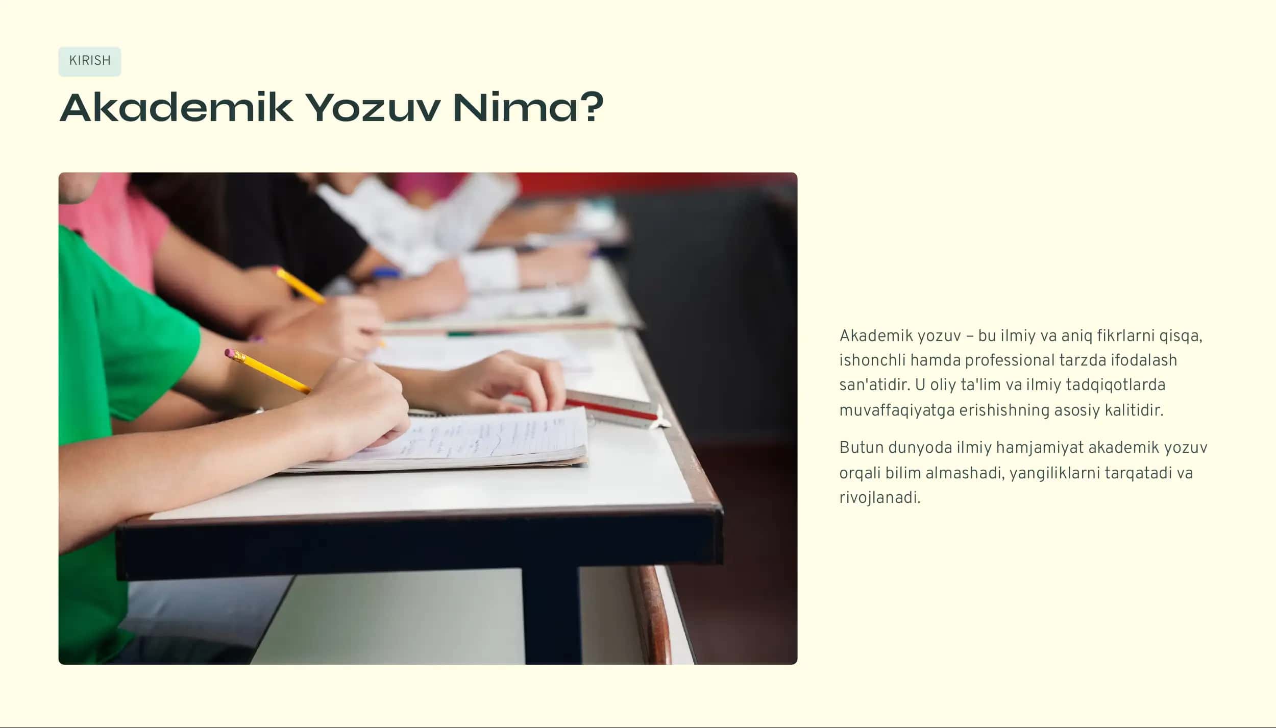 Akademik yozuv  fanidan axborot va uning turlari prizintatsiya 2