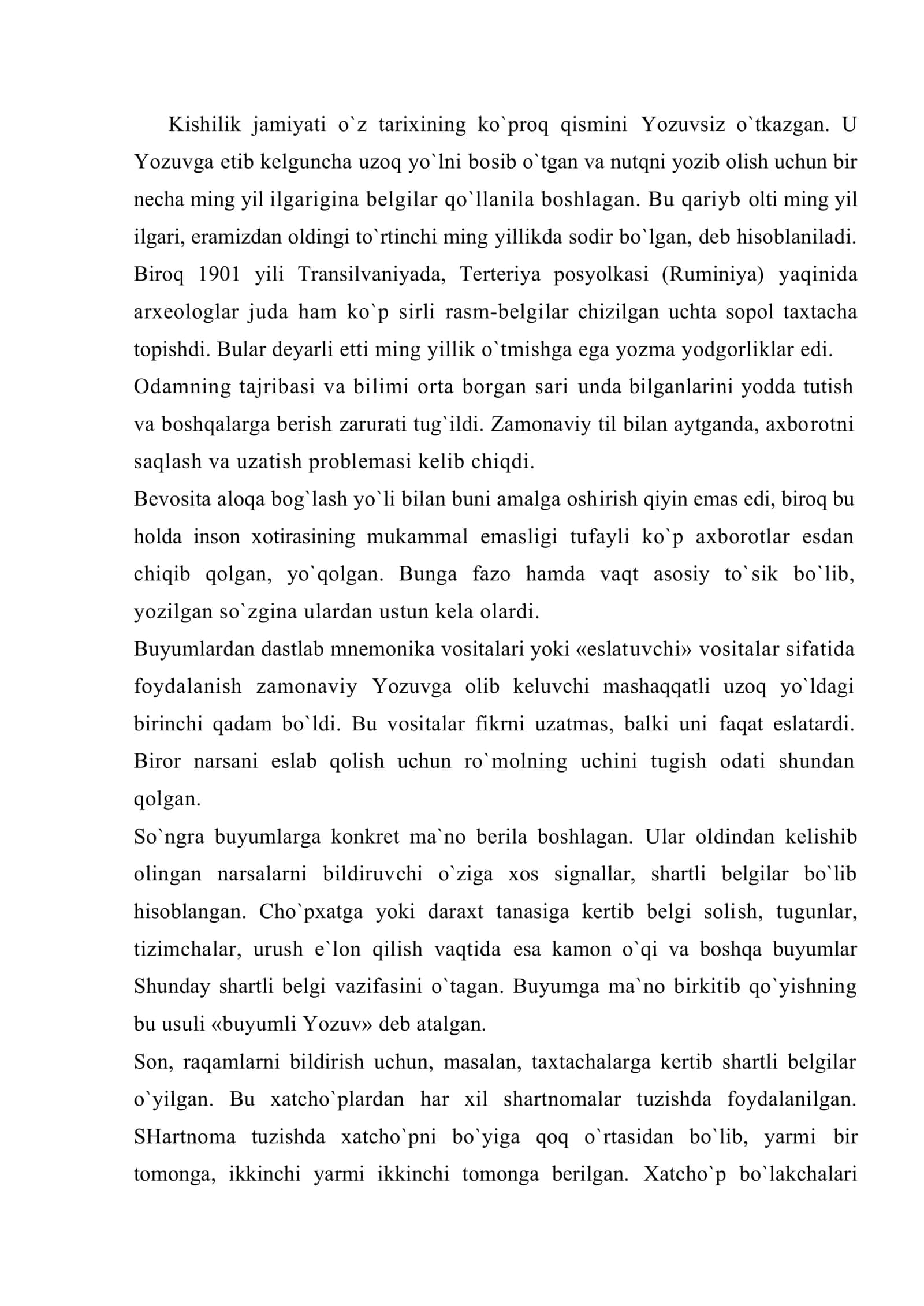 Yozuv,uning paydo bo`lishi,taraqqiyoti va yozuv vositalari 2