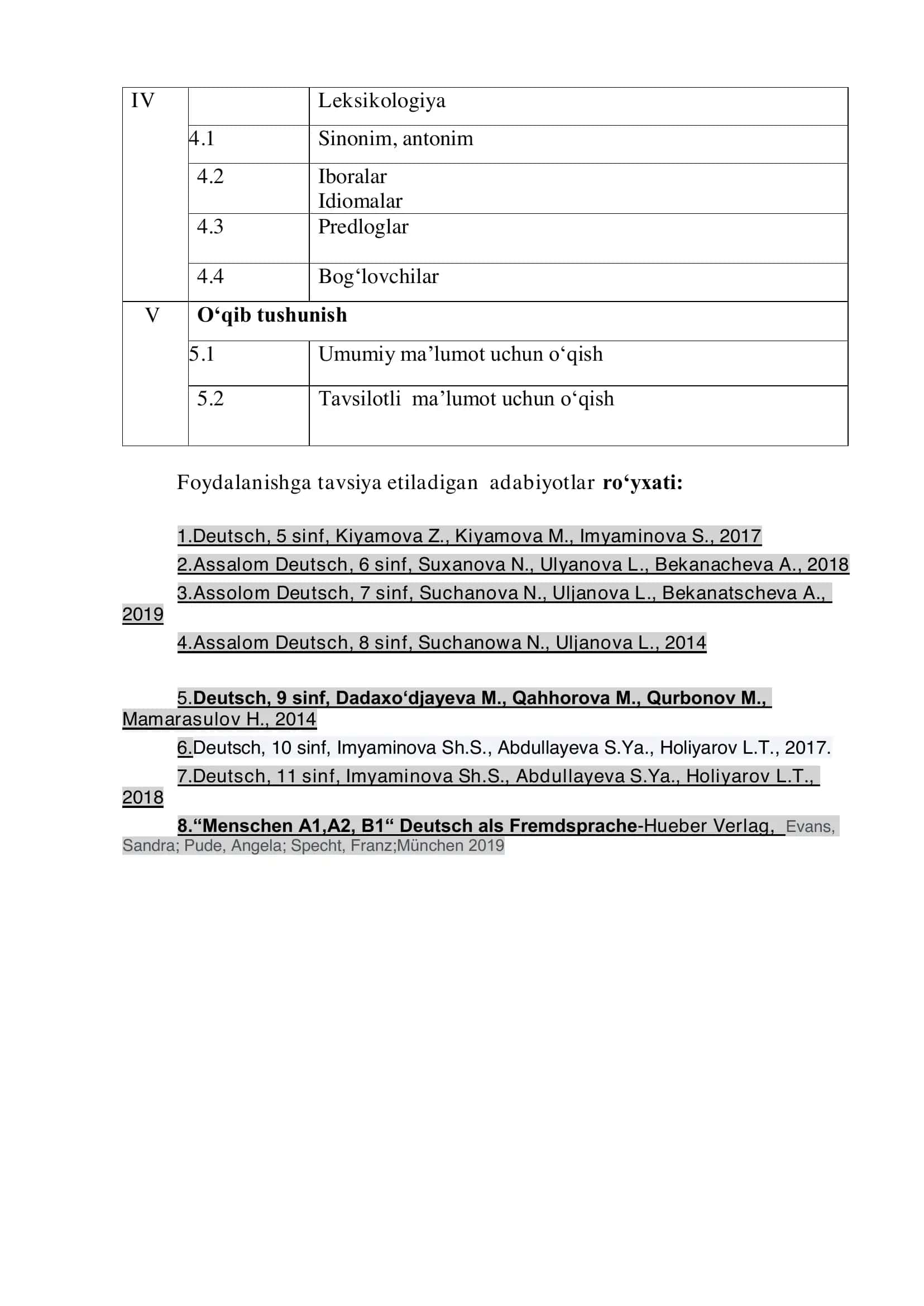 NEMIS TILI FANIDAN MALAKA TOIFASI SINOVLARI 2