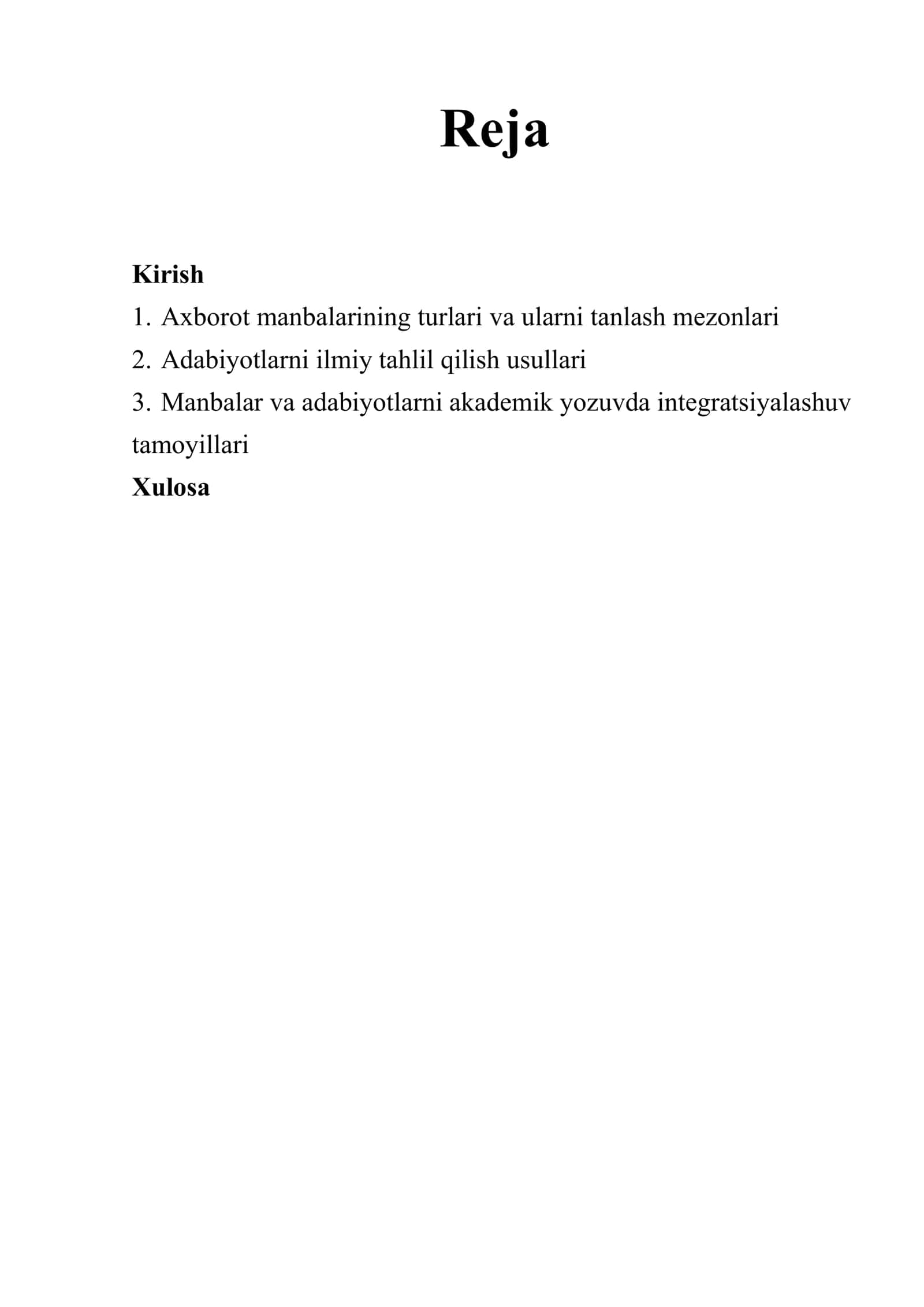 Manbalar va adabiyotlar bilan ishlash 2