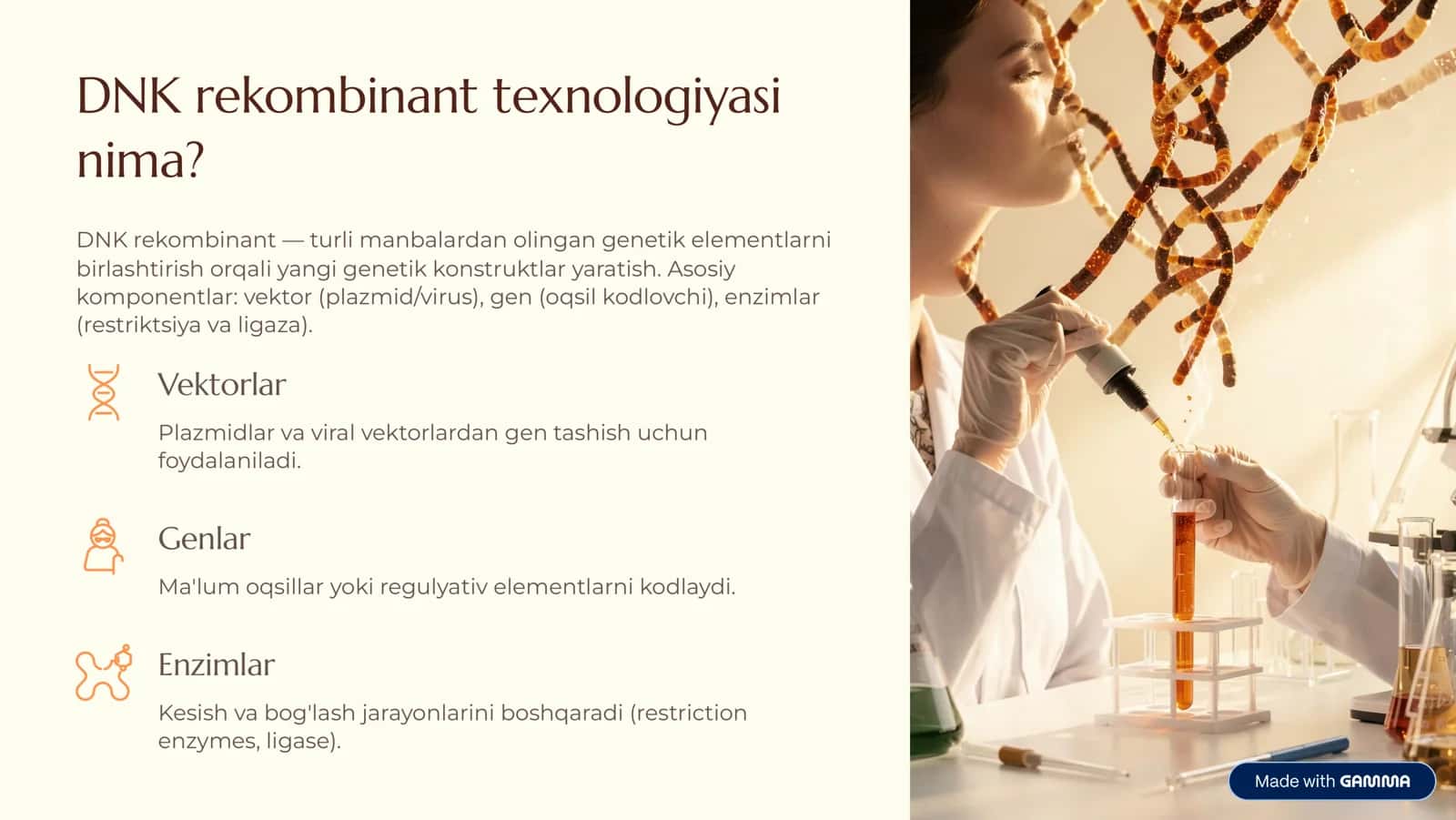 Tibbiyotda DNK rekombinantlarning qo'llanilishi 2