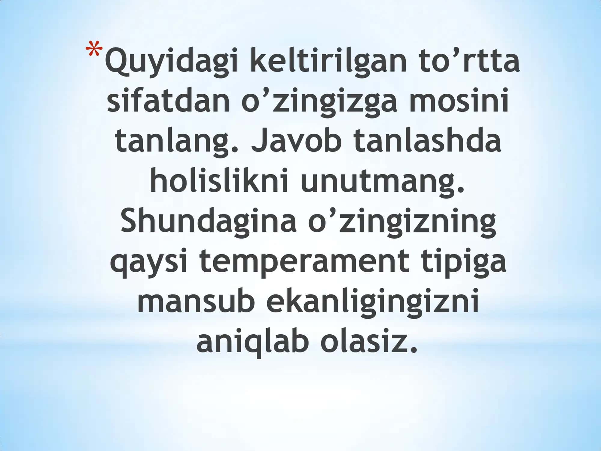 Temperament Testi 2