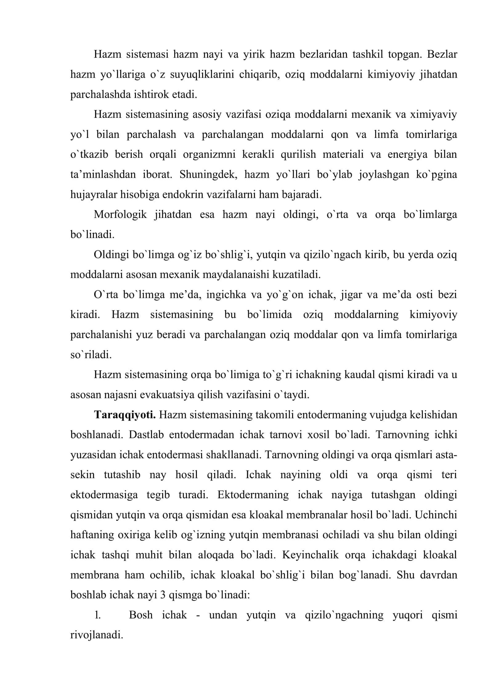 Ovqat hazm qilish tizimi 2
