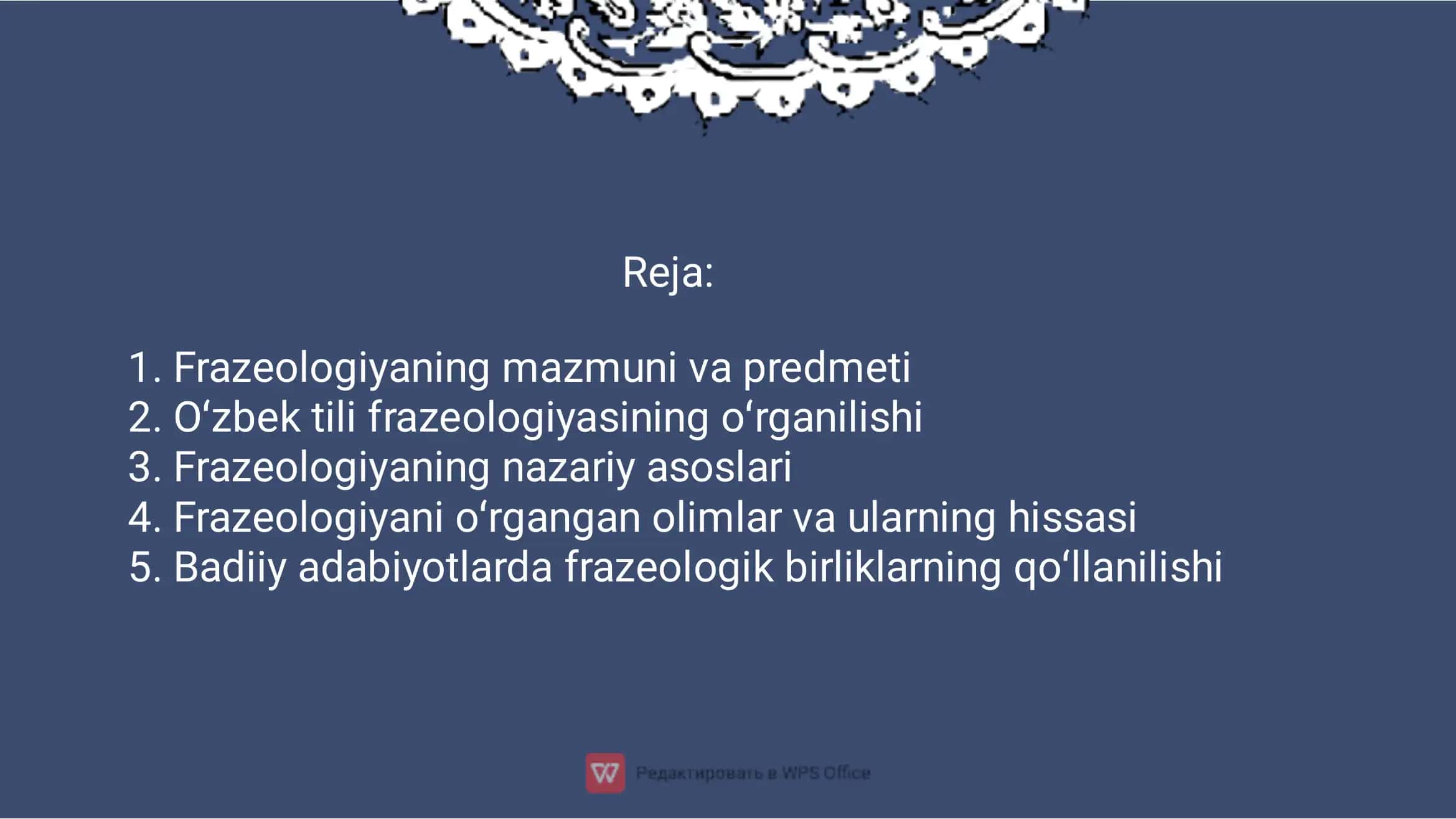 O'zbek tili frazeologiyasi 2