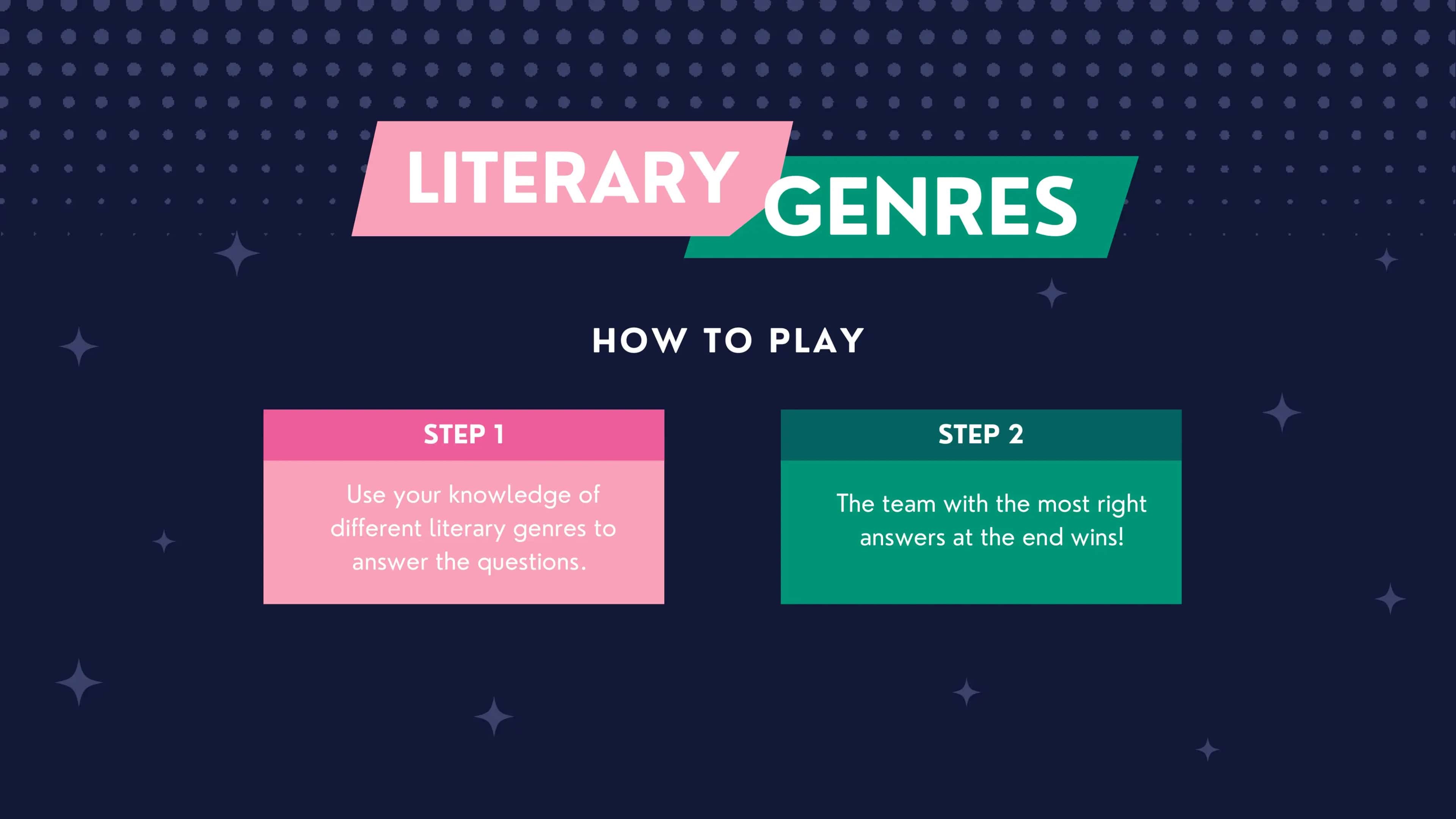 Quizzes about English literature genres. 2