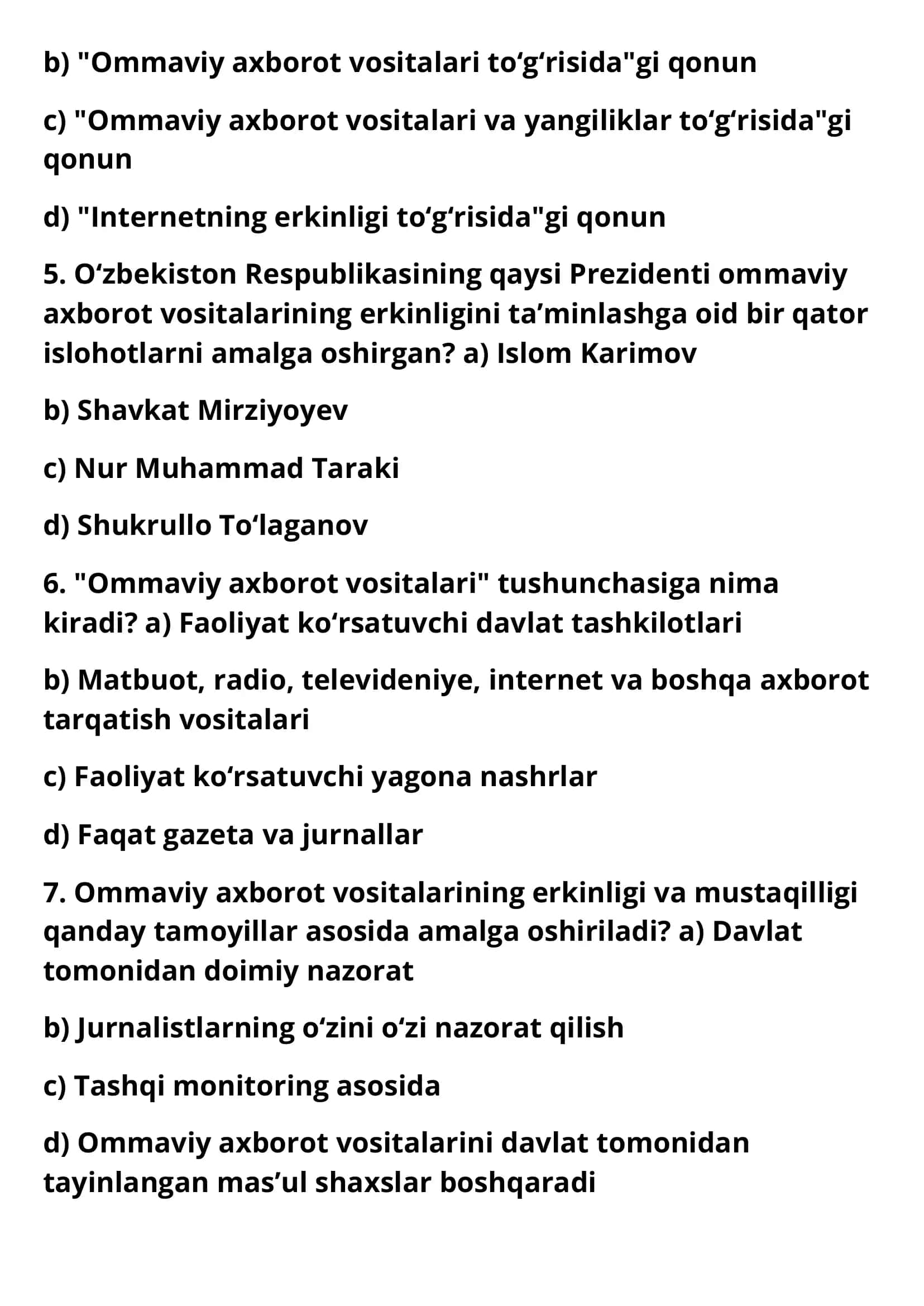 Ommaviy axborot vositalari faoliyati 2