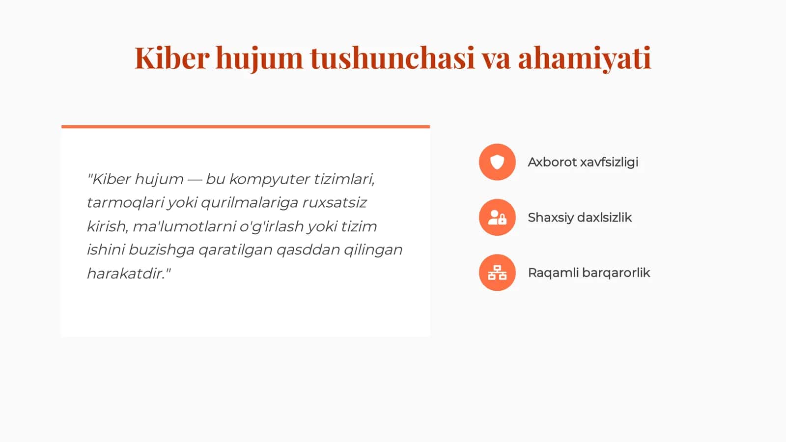Kiber hujum nima va uning alomatlari? 2