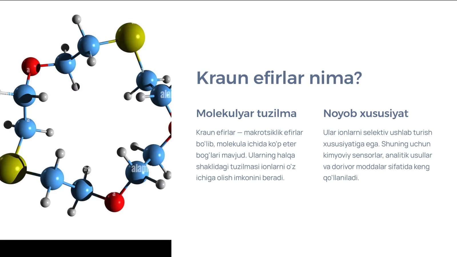 Kraun efirlar dorivor moddalar sifatida 2