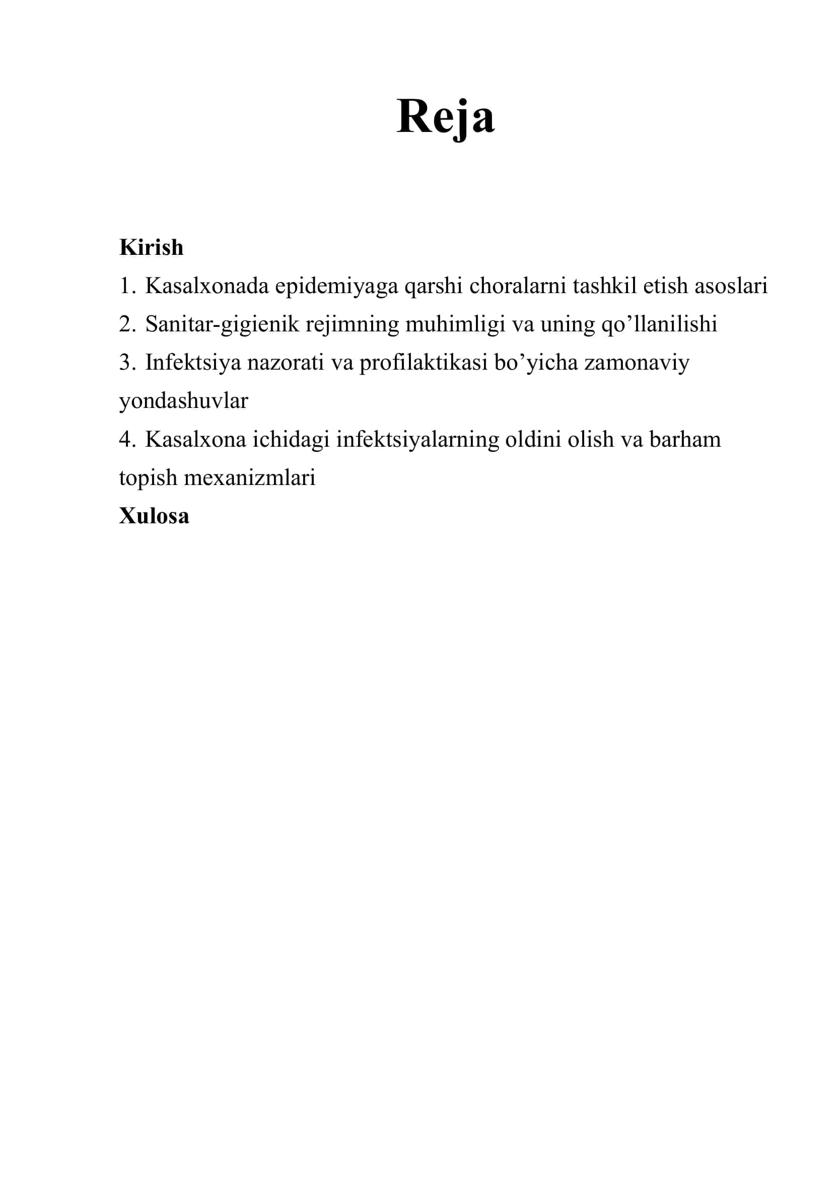 Kasalxonaning epidemiyaga qarshi kurash, sanitar-gigienik tartibi 2
