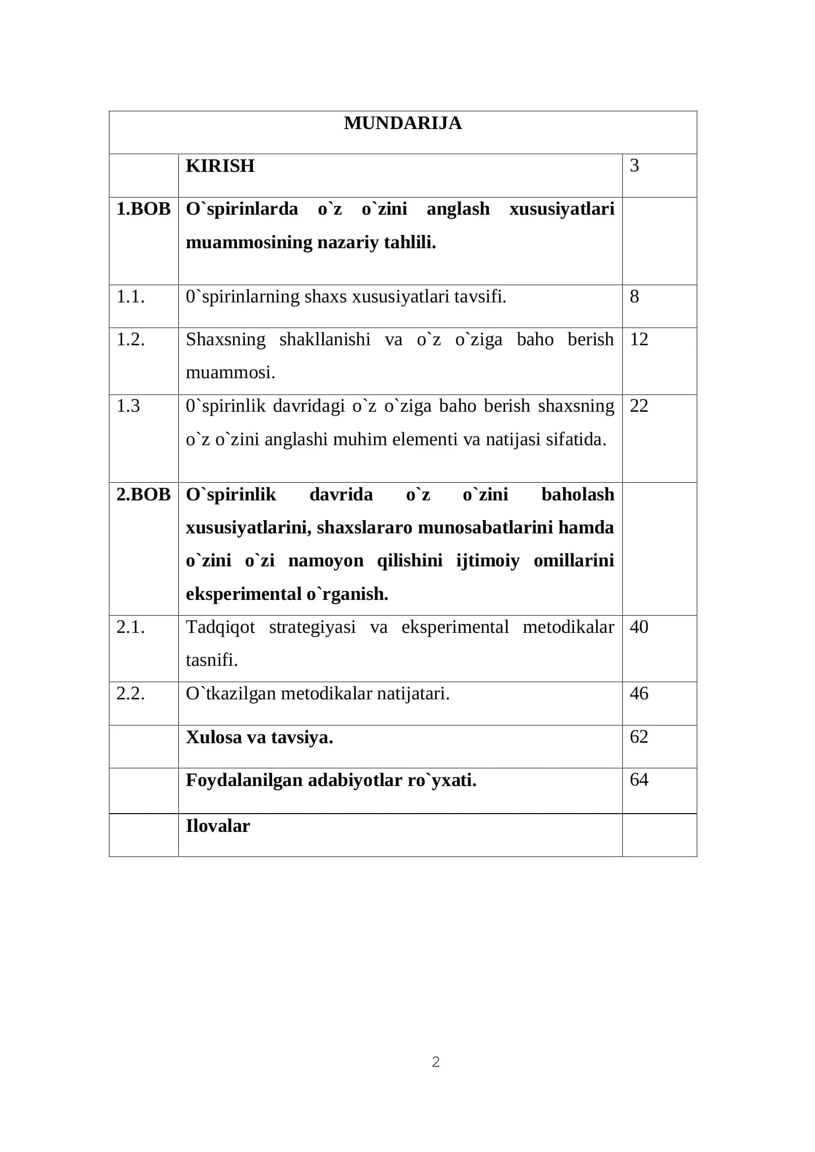 O`spirinlarda o`z o`zini namoyon qilishning ijtimoiy psixologik omillari 2